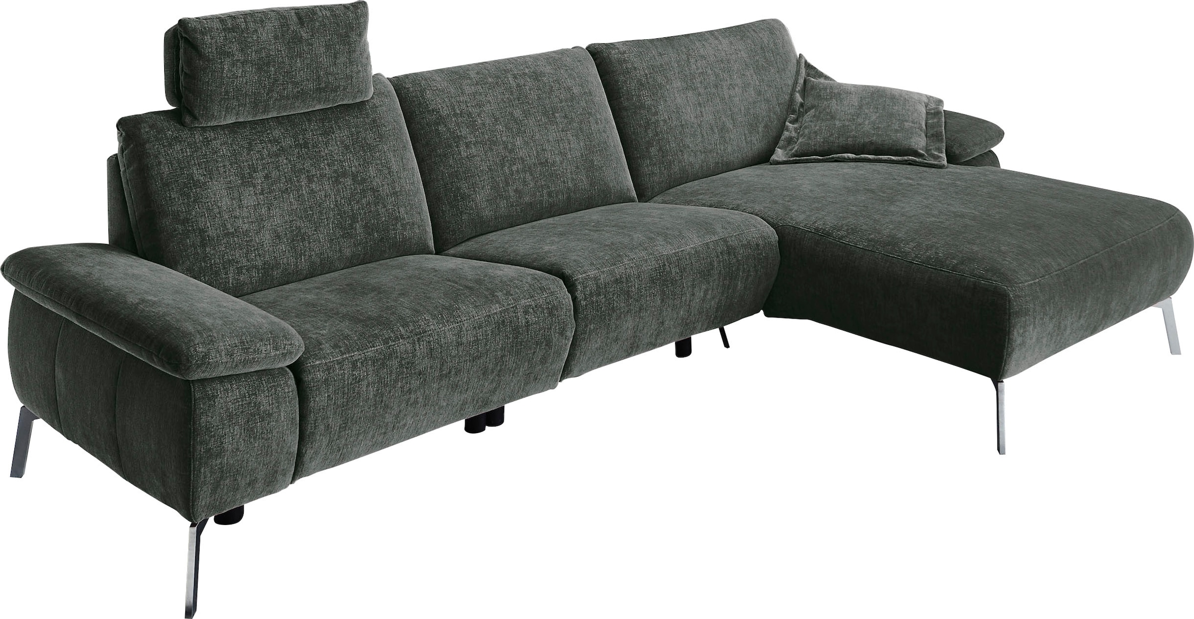 INOSIGN Ecksofa »Bellini L-Form«, teilmotorische Relaxfunktion an 1 Element, klappbare Armlehnen