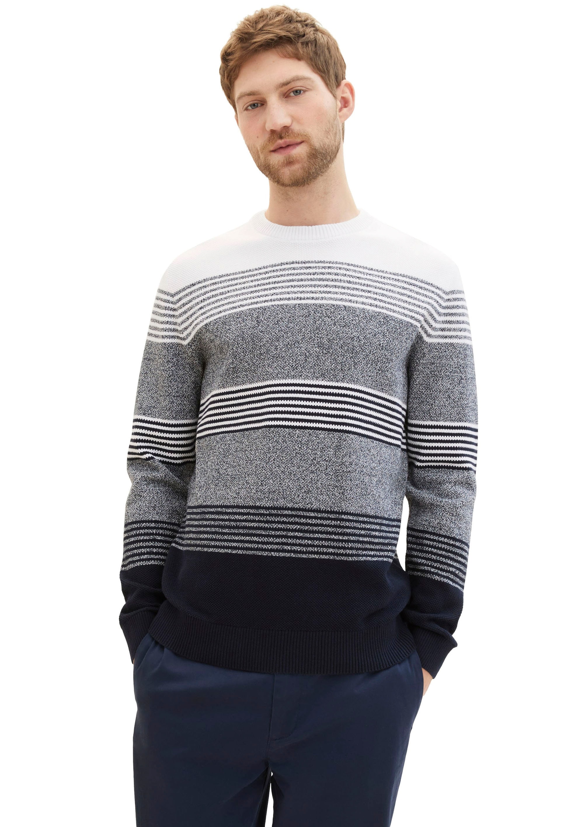 TOM TAILOR Streifenpullover, mit Streifen-Optik