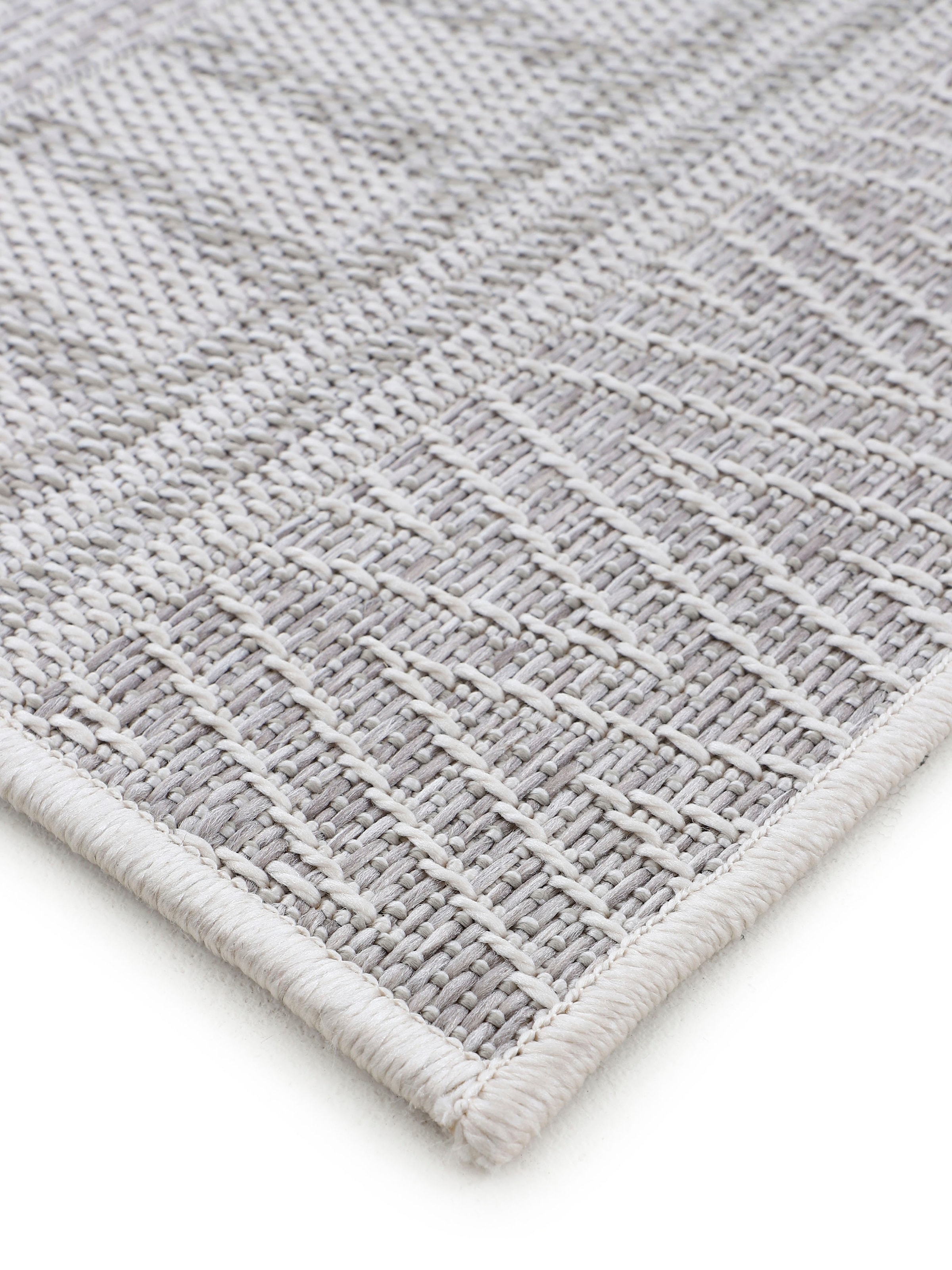 carpetfine Teppich »Boho 100«, rund, 4 mm Höhe, robustes Flachgewebe, Sisal Optik, UV-beständig, Außenbereich