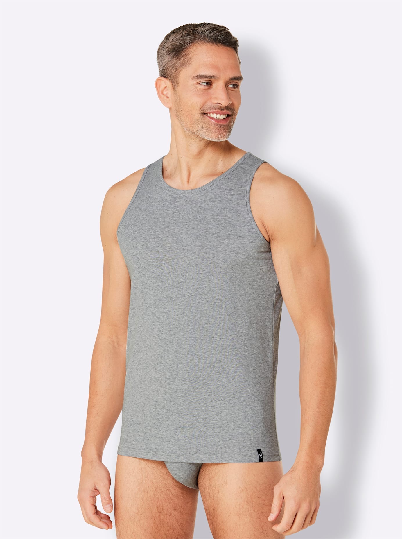 HerrenAchselhemd2Stk.tlg. in grün, Größe 7