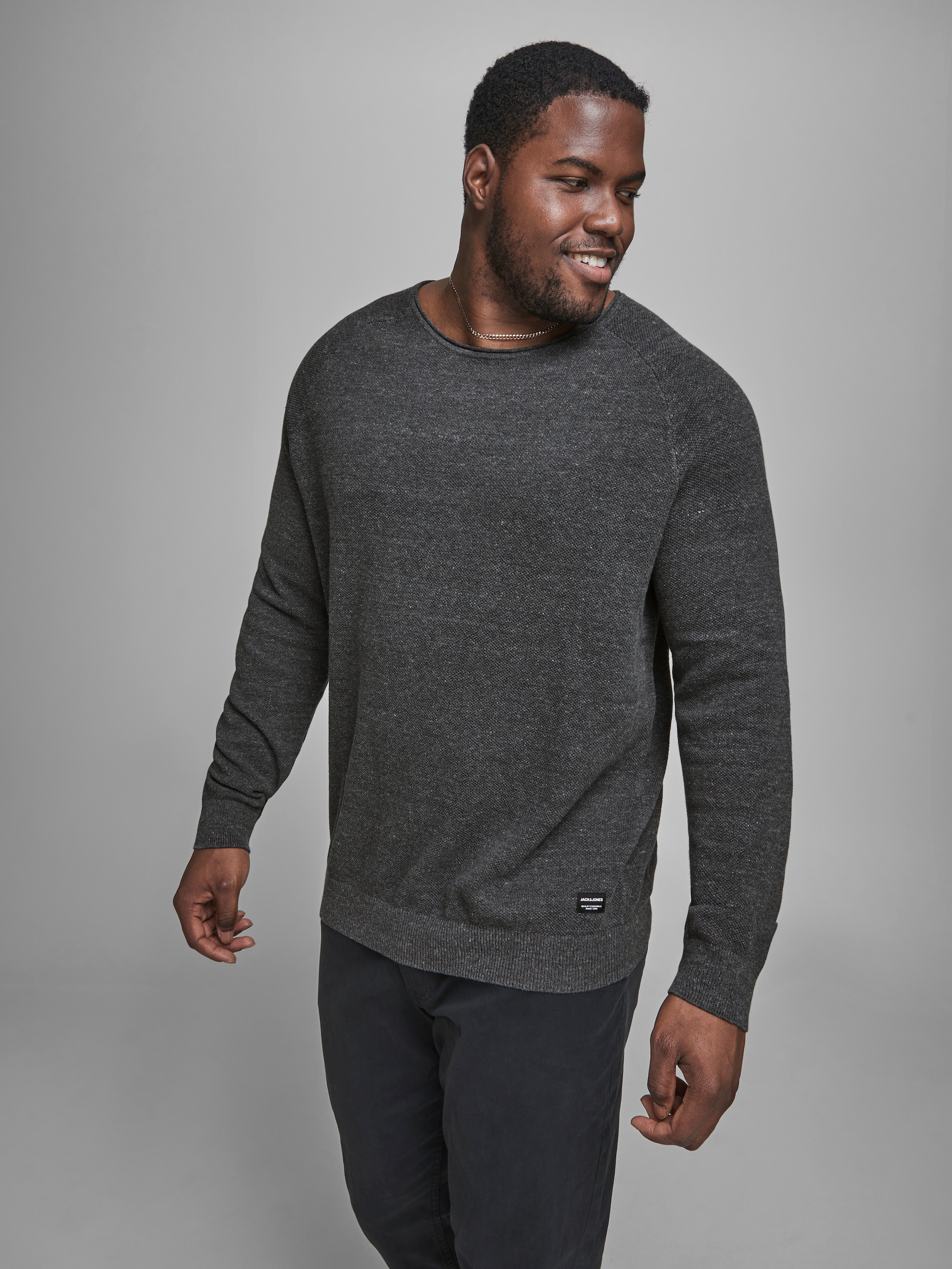 Jack & Jones PlusSize Rundhalspullover »JJEHILL KNIT CREW NECK NOOS PLS«, mit Rundhalsausschnitt