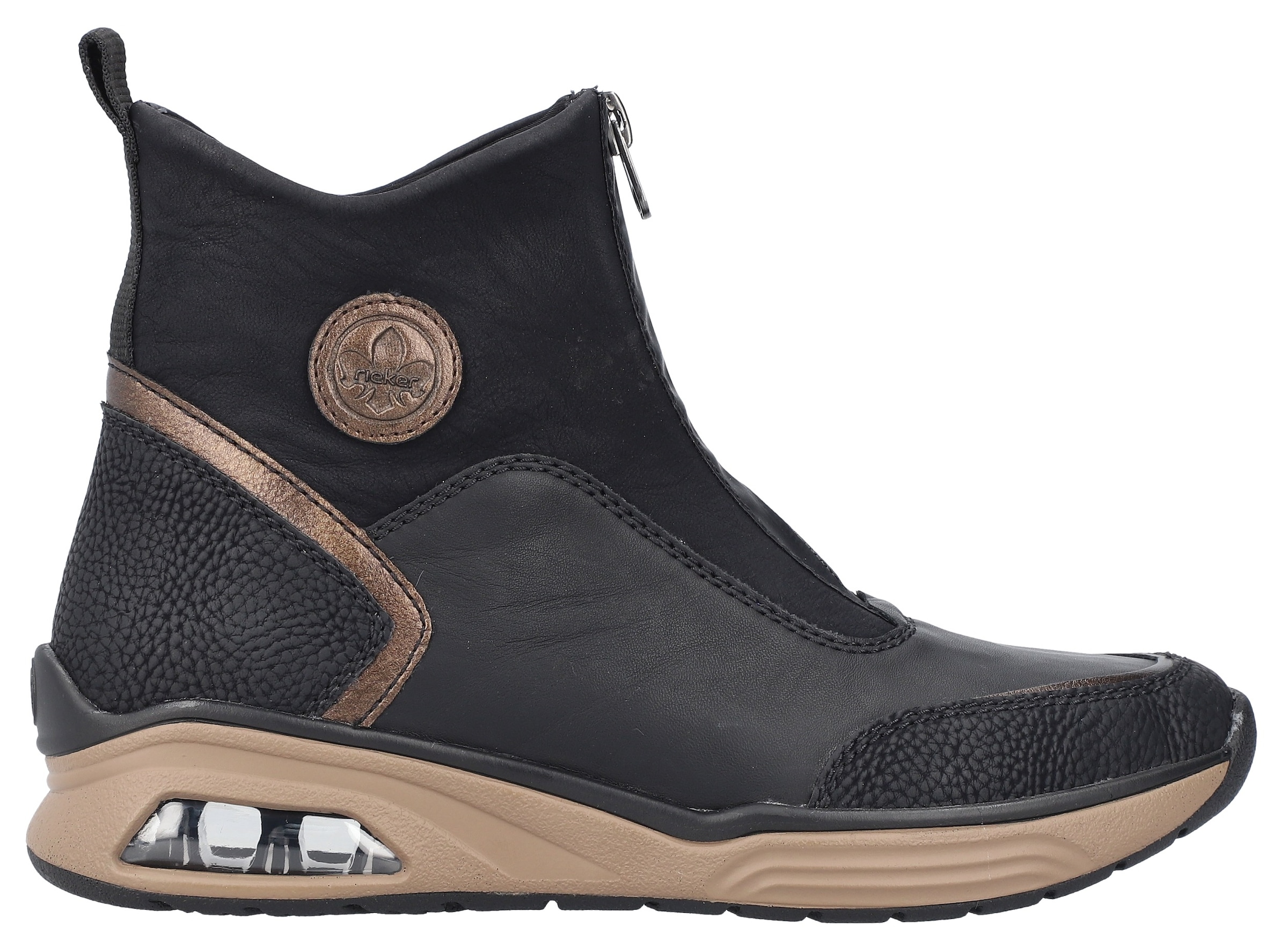 Rieker Schlupfboots, Stiefelette, High Top Sneaker, Keilabsatz, mit Anziehlasche