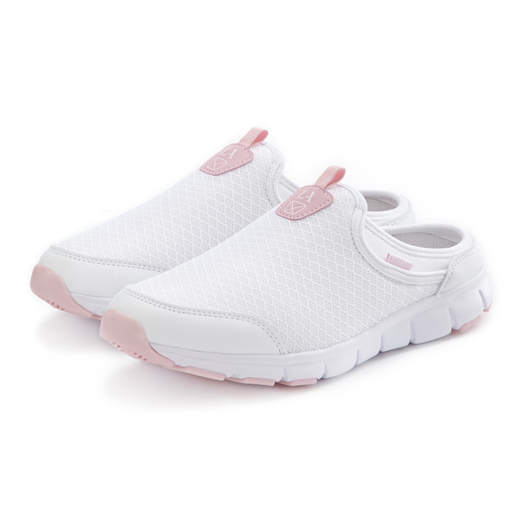 LASCANA Slip-On Sneaker, Halbschuh, Freizeitschuh, Sabot, Clogs aus leichtem Mesh-Material