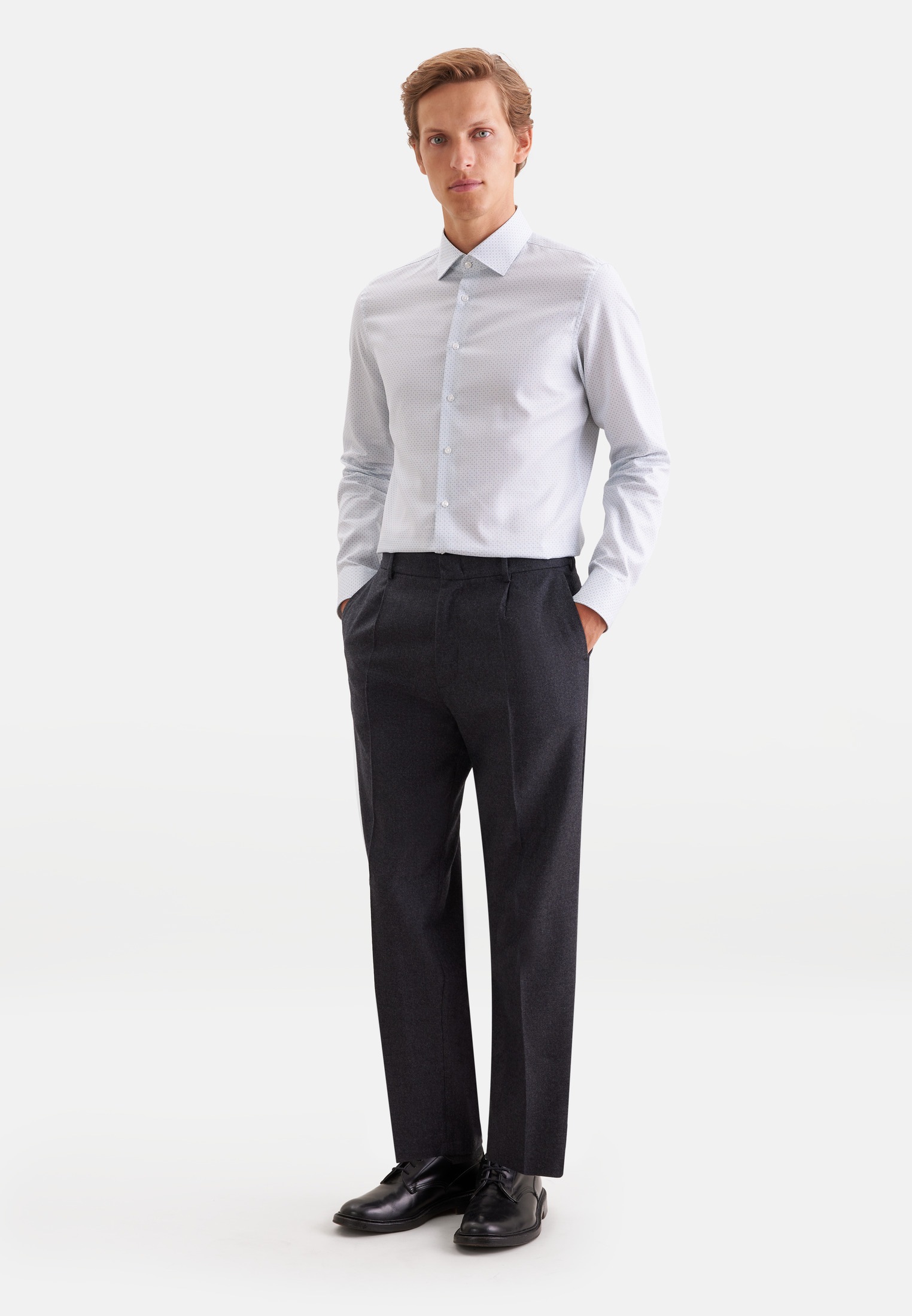 seidensticker Businesshemd »Schwarze Rose« X-Slim 1/1 Kentkragen Druck