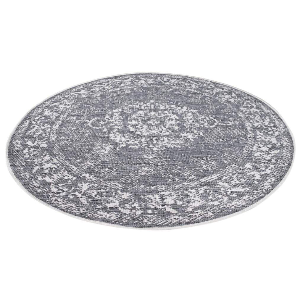 Carpet City Outdoorteppich »DUO RUG 5577«, rund, 5 mm Höhe, Wendeteppich Wetterfest In- & Outdoor, Balkon, Terrasse, Wohnzimmer