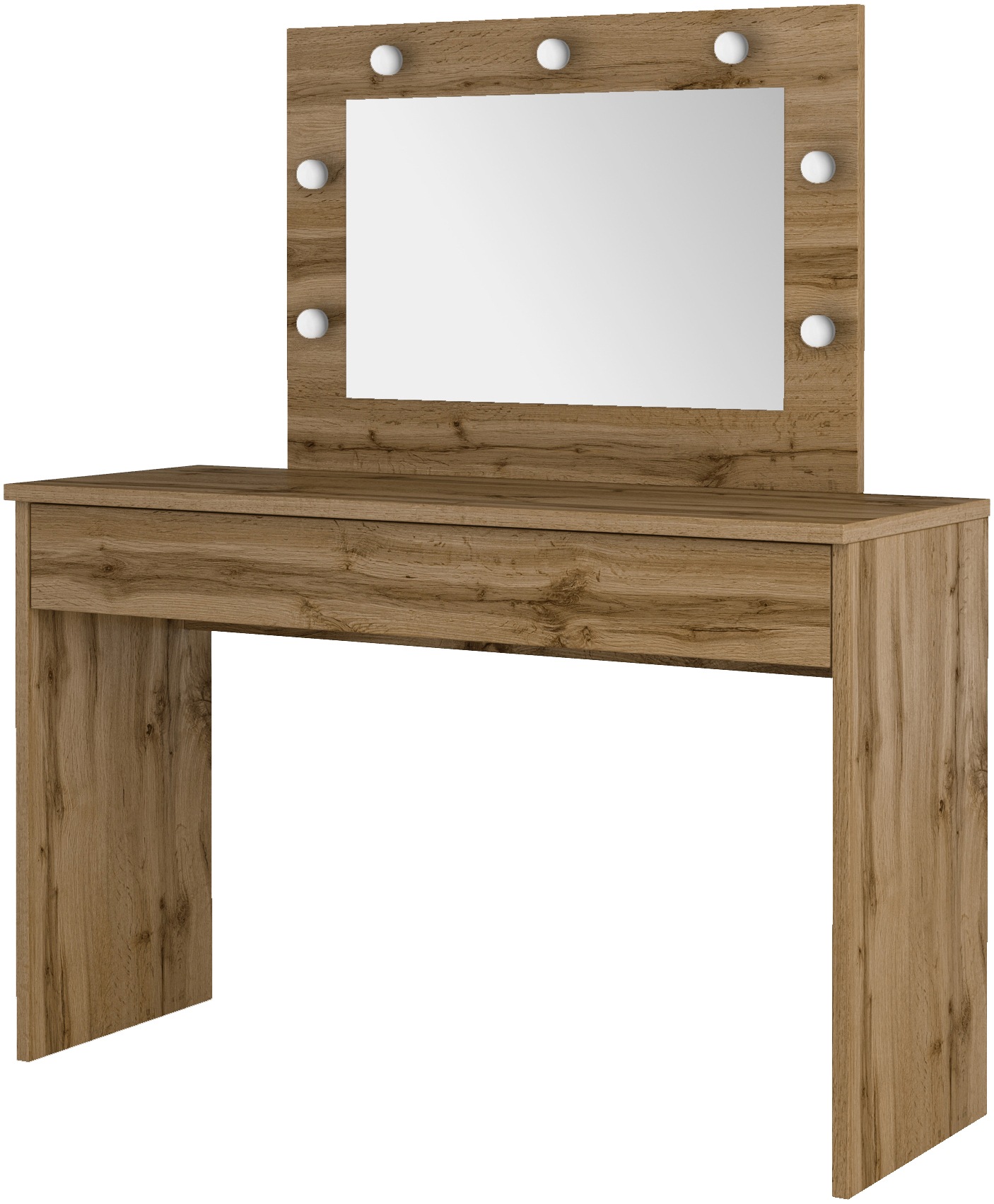 INOSIGN Schminktisch »Eva, Frisiertisch Kosmetiktisch 1 Schublade«, (FSC-zertifizierter Holzwerkstoff mit Melaminbeschichtung), mit LED Beleuchtung, 118x135x42cm, Made in Europe
