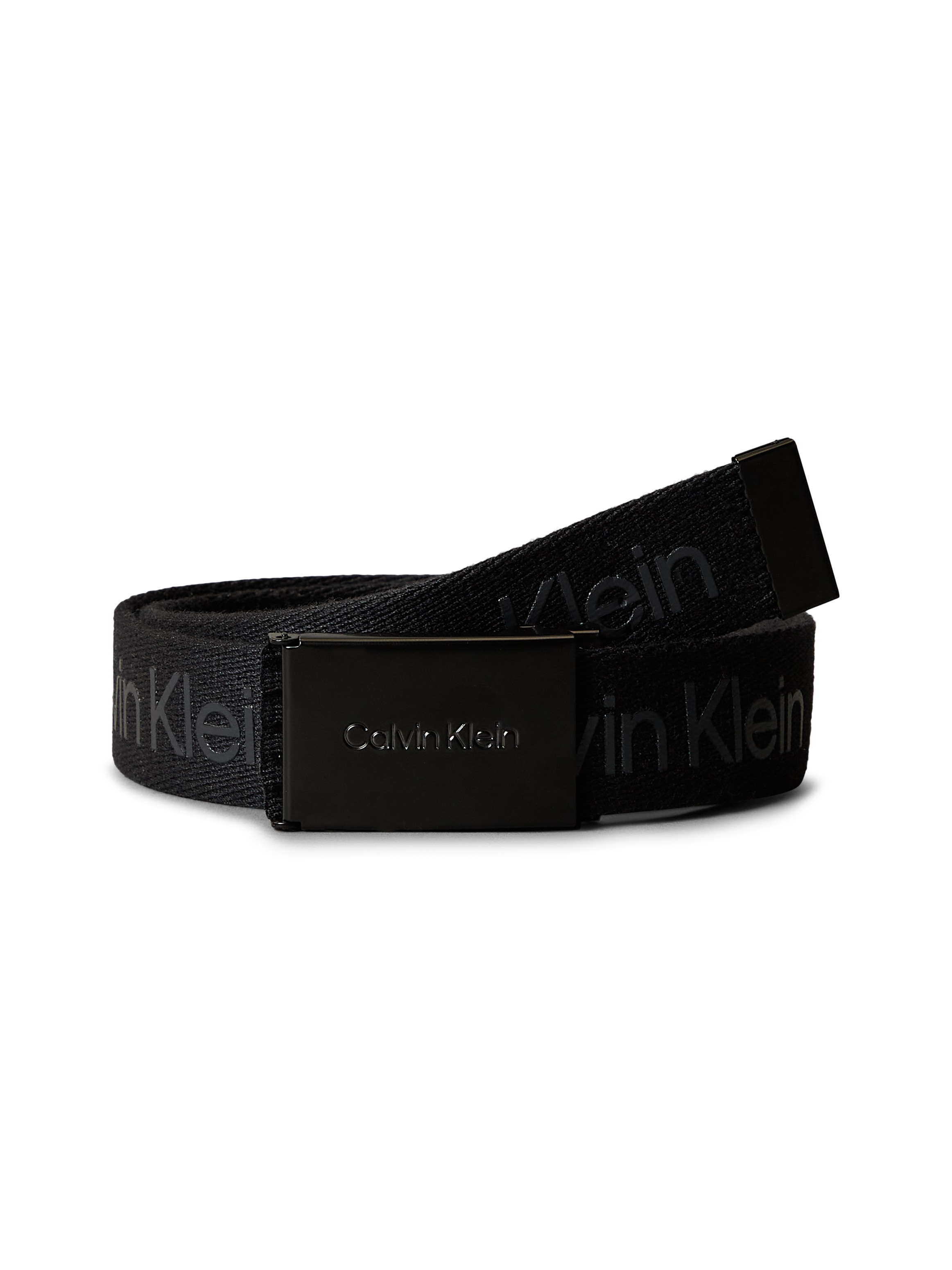 Calvin Klein Jeans Synthetikgürtel »CALVIN LOGO CANVAS BELT« Logodrucke, Koppelschließe