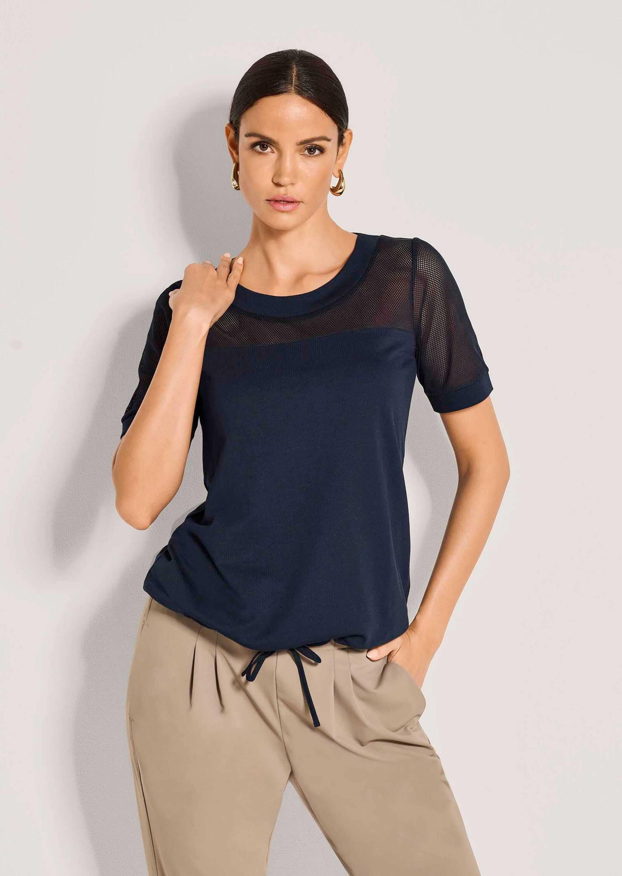 MADELEINE Kurzarmshirt »Netzshirt Luftiges T-Shirt mit transparenten Details«