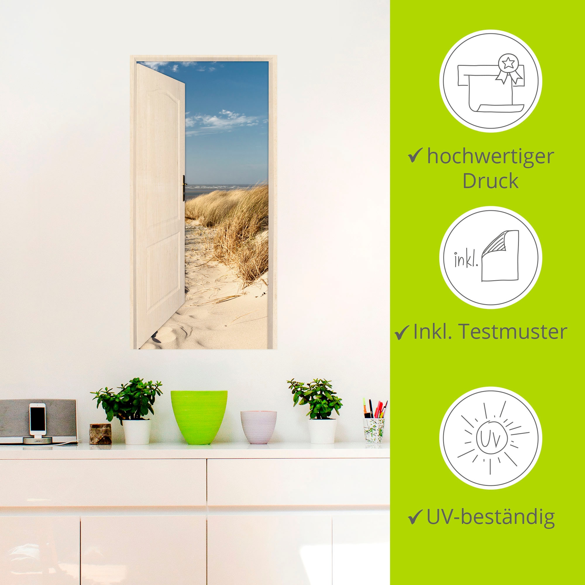 Artland Wandbild »Nordseestrand auf Langeoog«, Strand, (1 St.), als Poster, Wandaufkleber in verschied. Größen