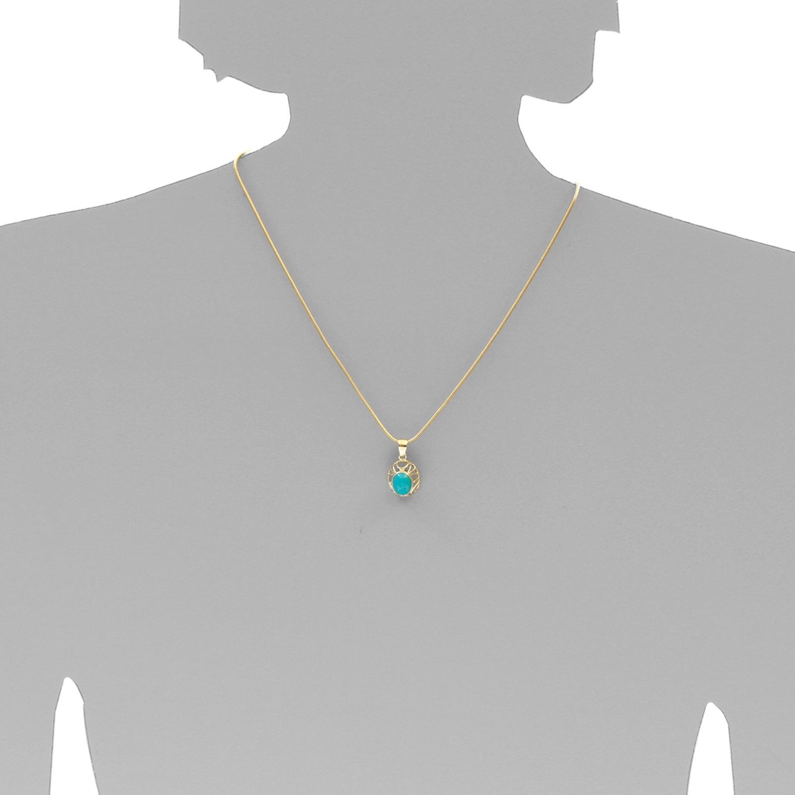 OSTSEE-SCHMUCK Kettenanhänger »- Maline - Gold 333/000 - Türkis«