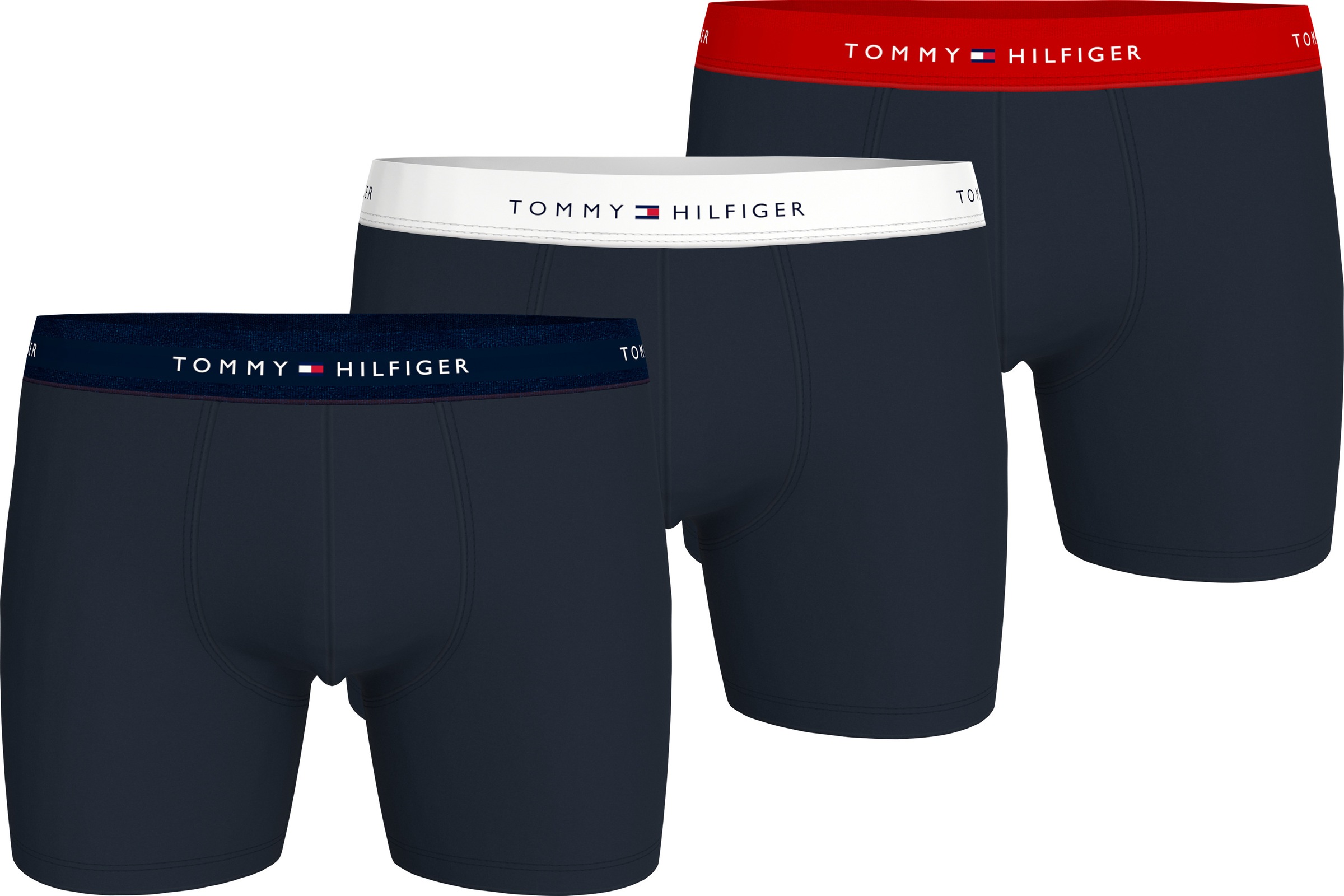 Tommy Hilfiger Underwear Trunk »3P WB TRUNK«, (Packung, 3 St., 3er-Pack), mit kontrastfarbenem Logobund