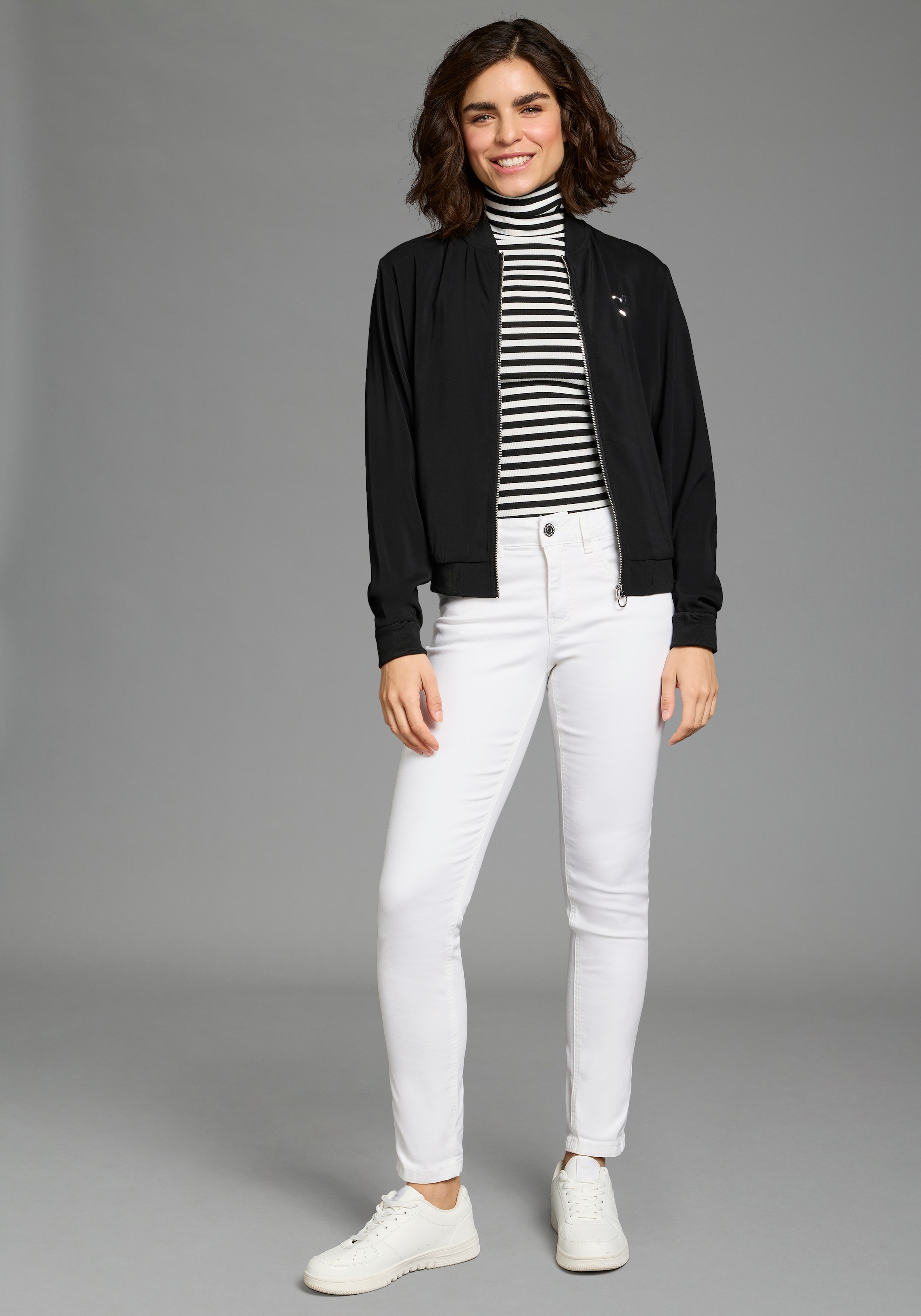 Laura Scott Blouson mit Herz Druck-Applikationen, leichte Übergangsjacken