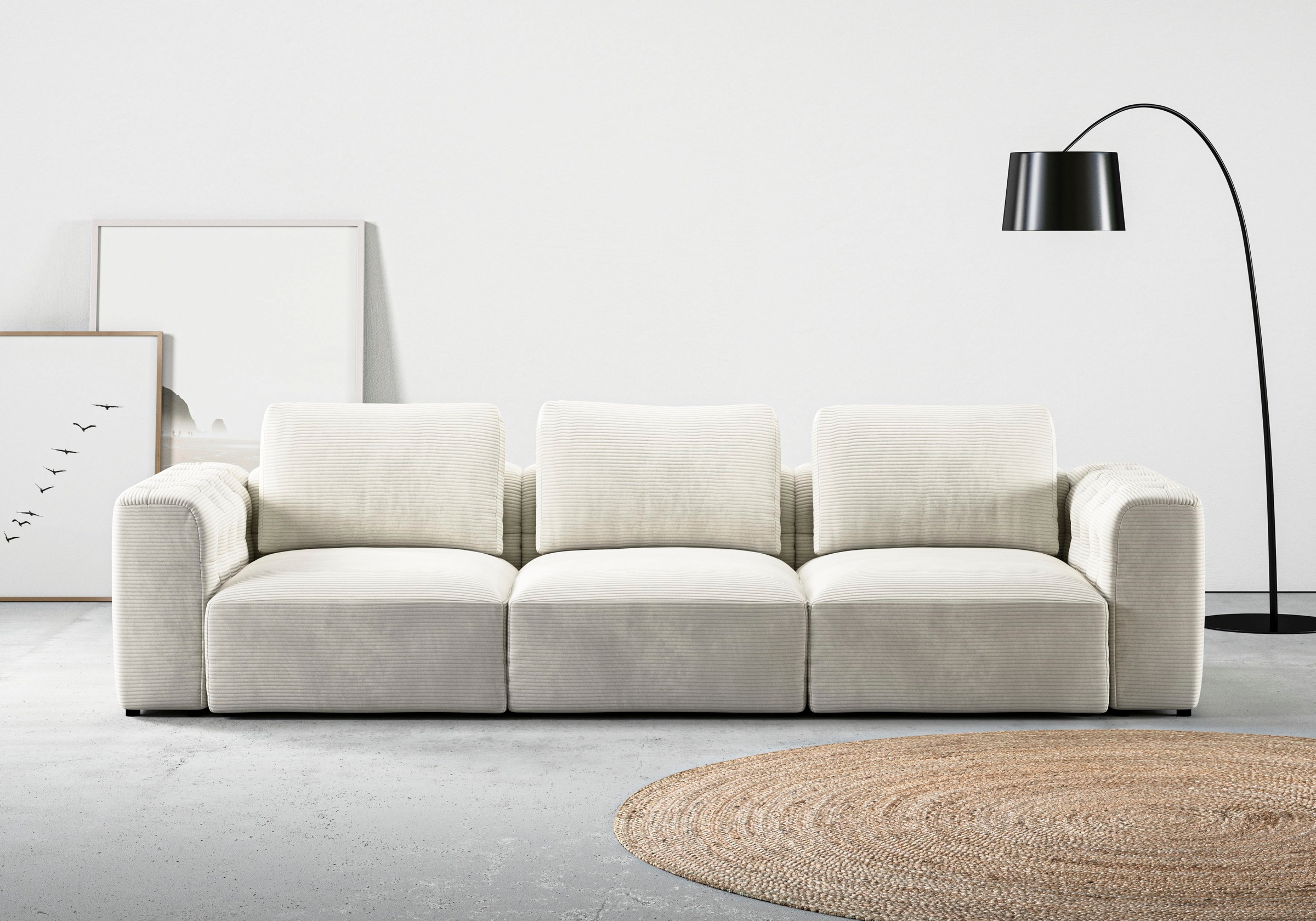 RAUM.ID 3-Sitzer »Cushid«, Modulsofa, bestehend aus 3 Teilen, Breite 300 cm
