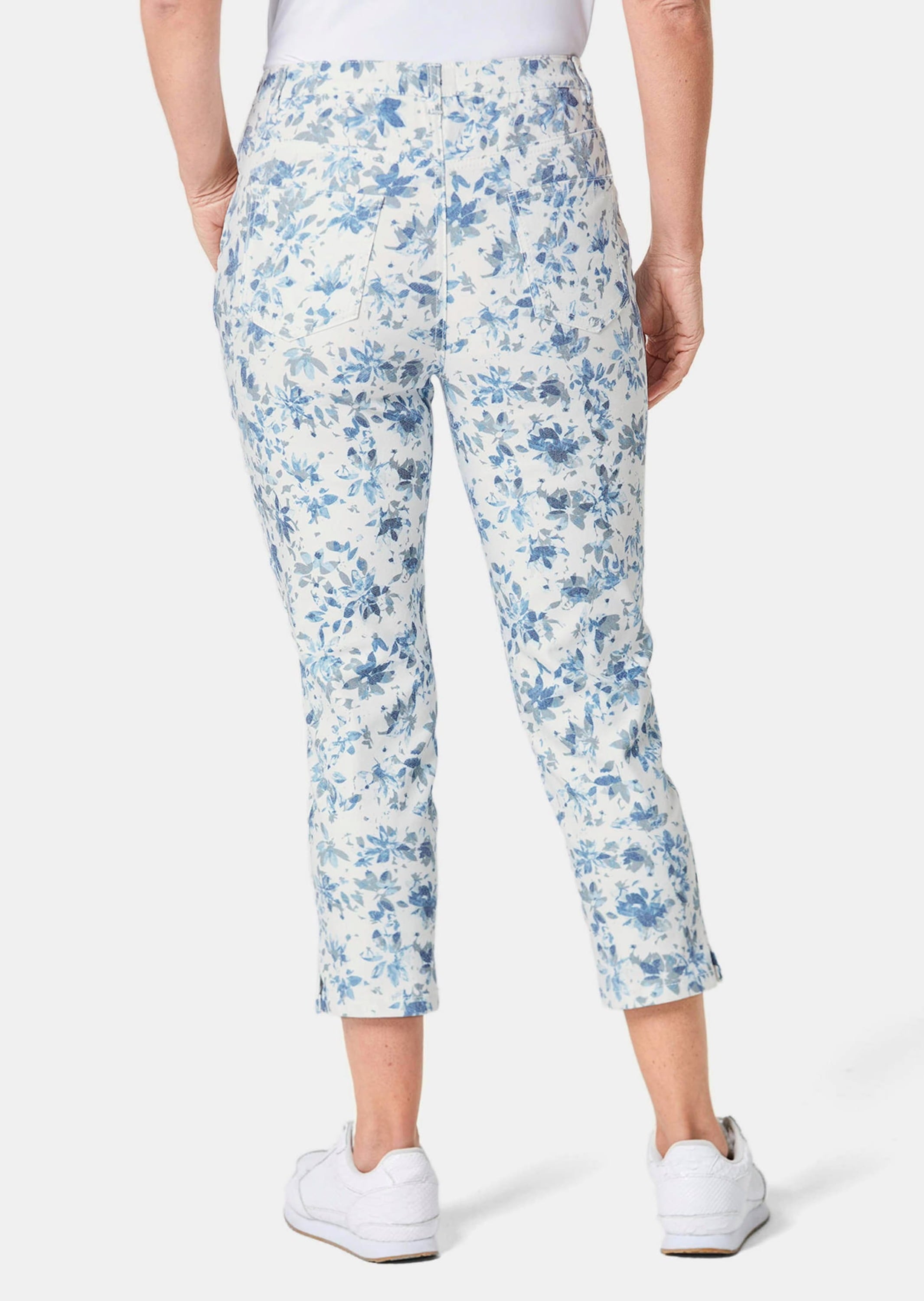 GOLDNER 2-in-1-Hose »Kurzgröße Druckhose mit ausgefallenem Blumenmuster«