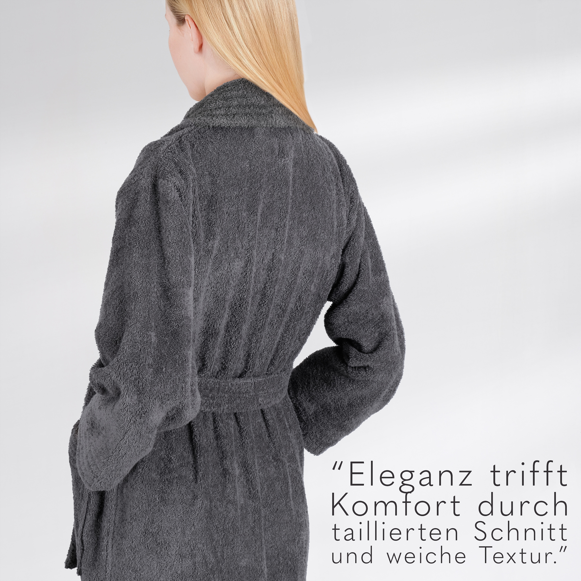 HAMMETEX Damenbademantel »Ren, 100% Baumwolle«