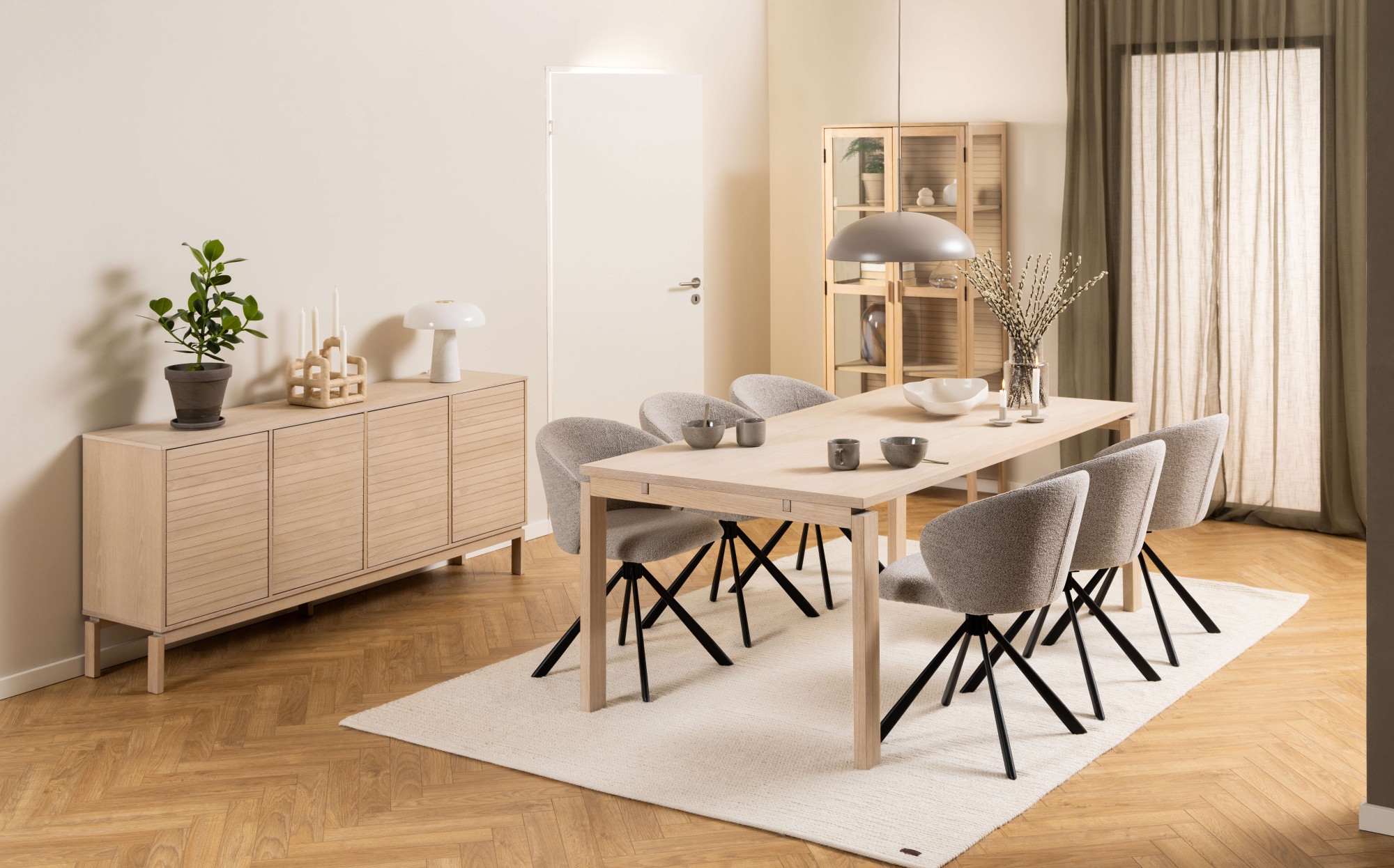 ACTONA GROUP Esstisch »Linley Tisch«, Eichenfurnier geölt, Ausziehplatte vorbereitet, B: 200 cm