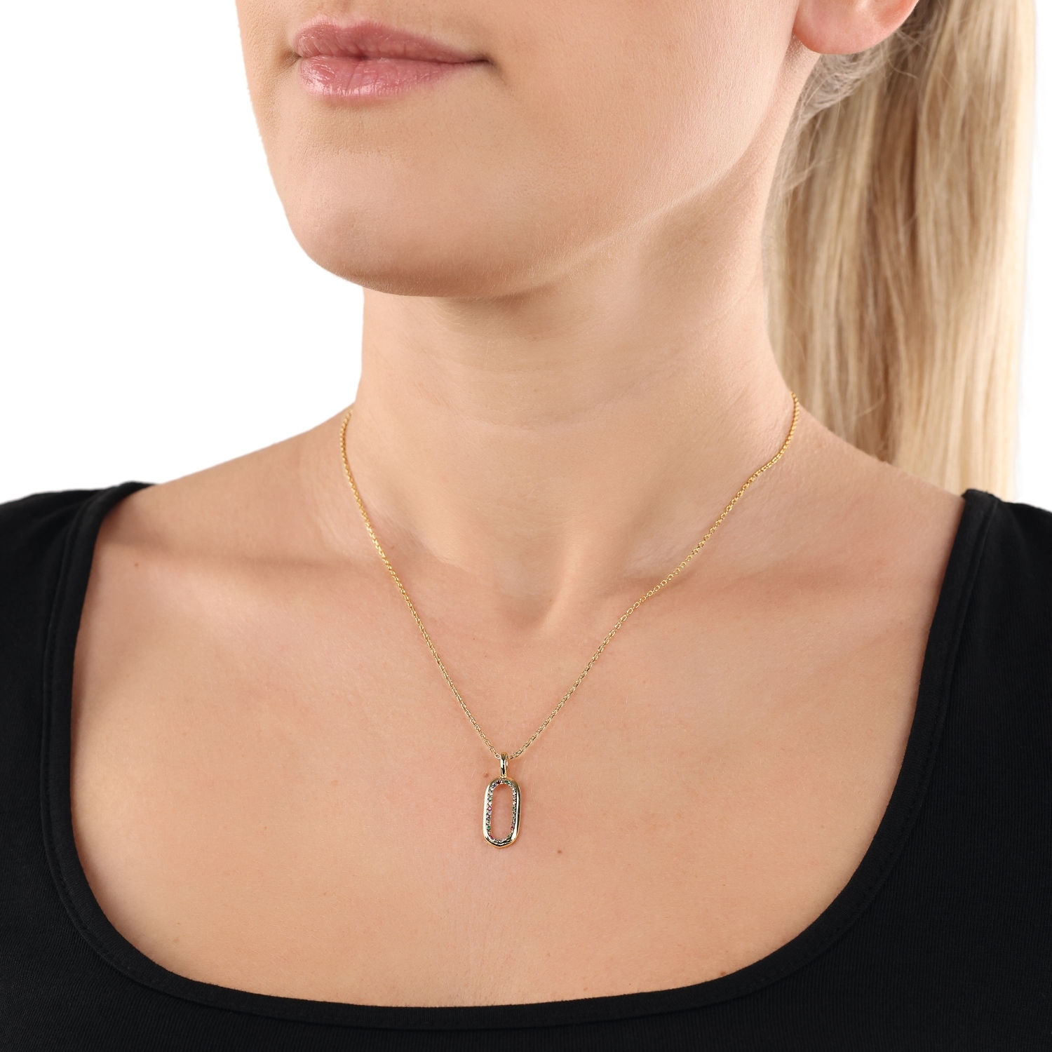 Amor Kette mit Anhänger »Regenbogen-Optik, 2038268«, mit Zirkonia (synth.)