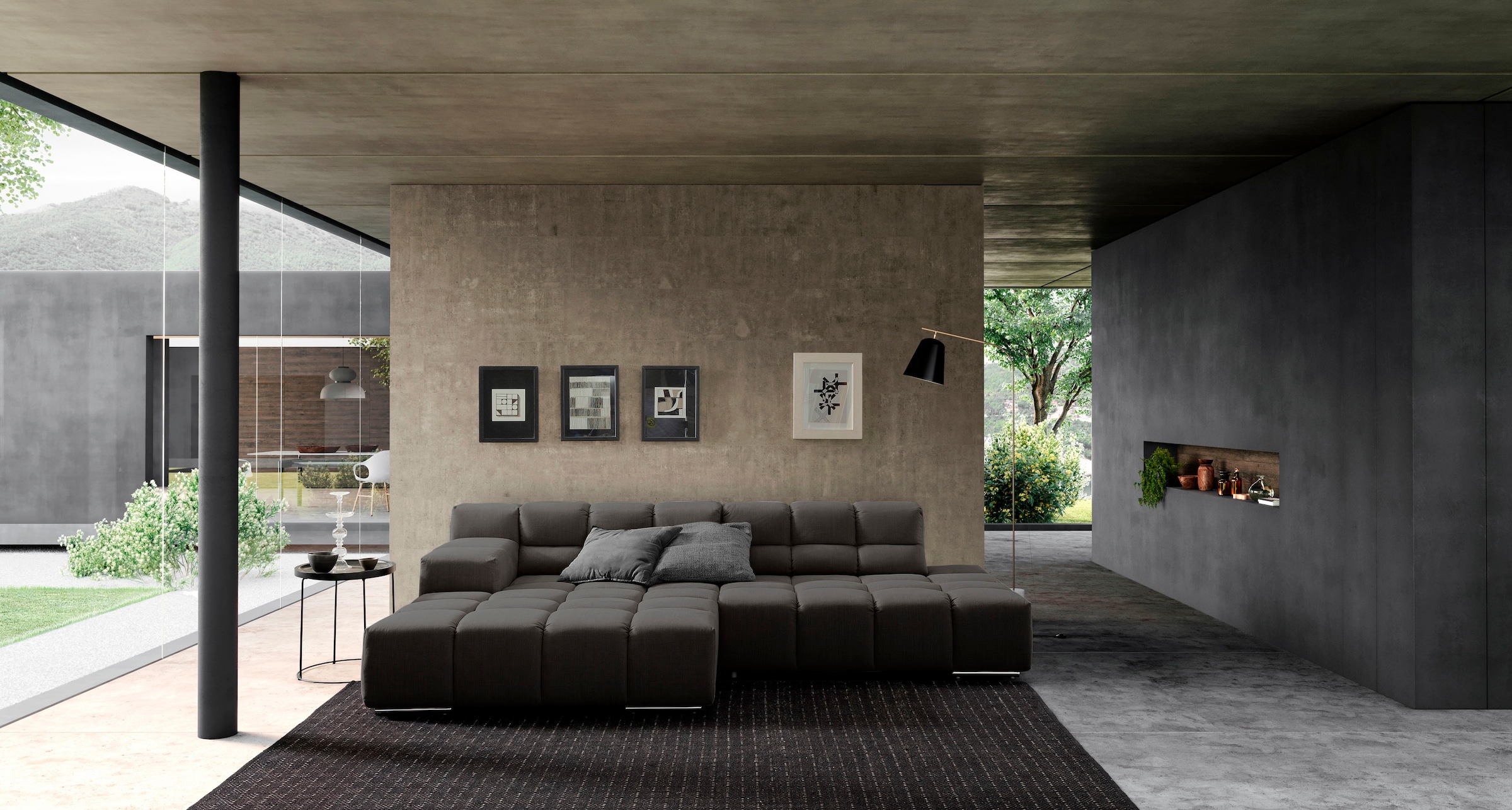 designwerk Ecksofa »Temple L-Form, tolles Designsofa«, mit Sitztiefenverstellung