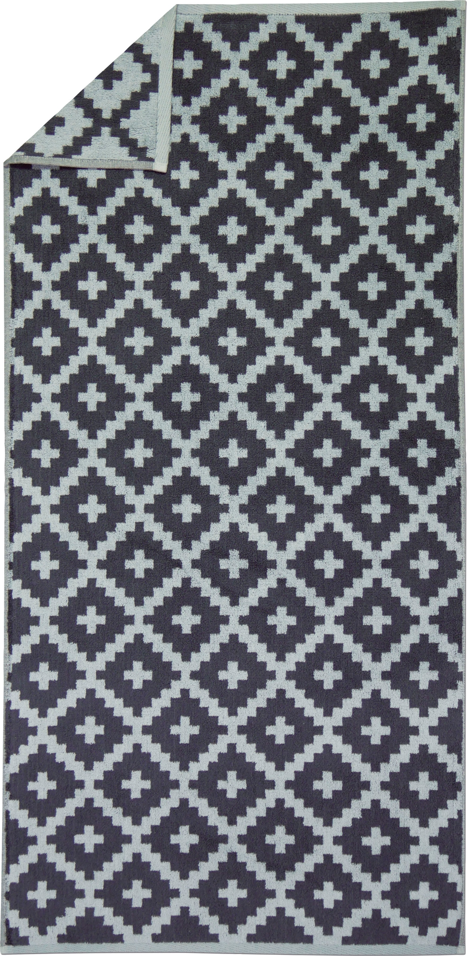 freundin Home Collection Handtücher »Freundin Rauten Graphics«, (2 St., 2er Set Handtücher 50 x 100 cm), mit skandinavischem Design
