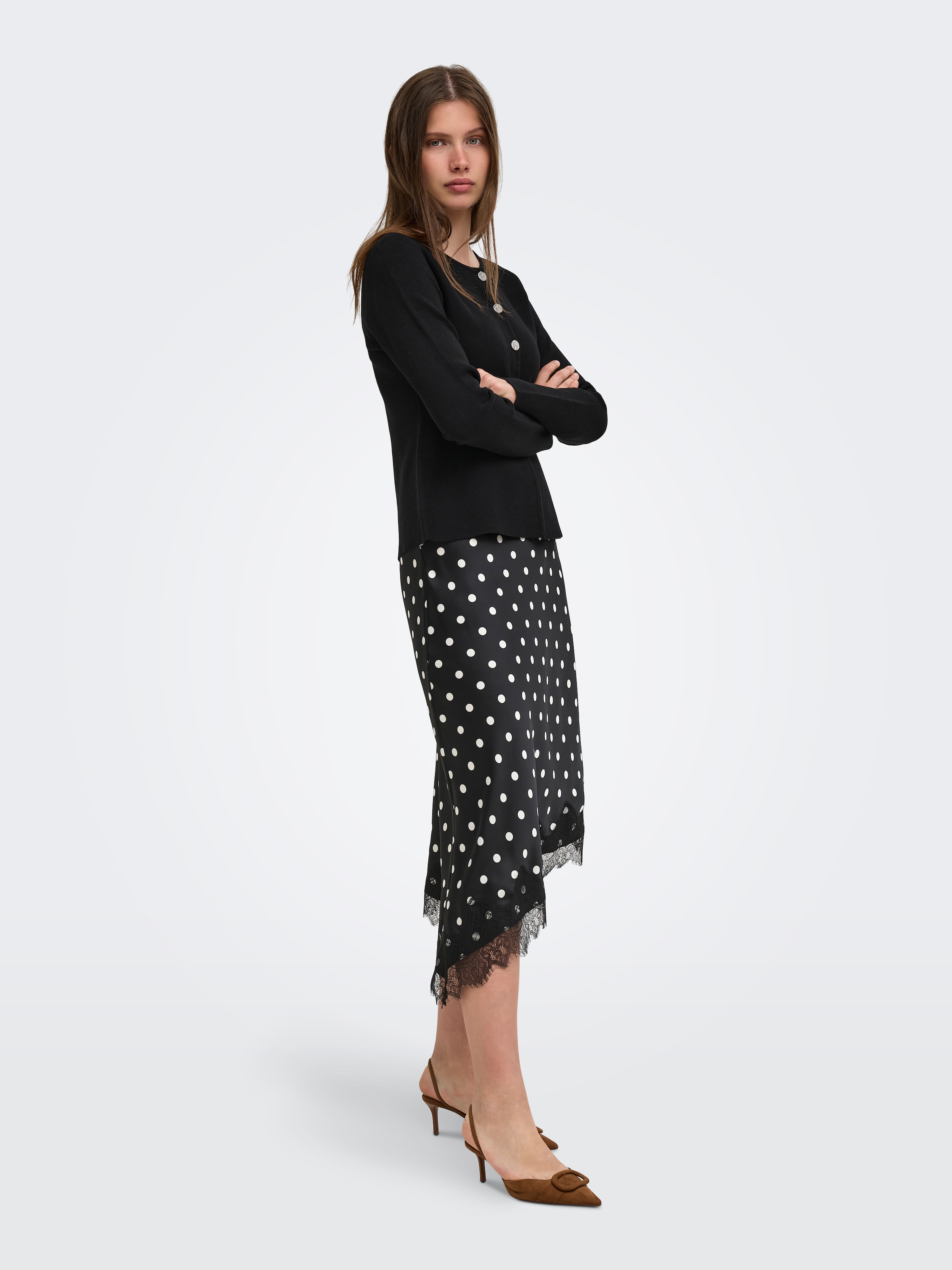 ONLY Strickjacke »ONLMELLI LIFE LS ONECK BUT CARDI RP KNT«