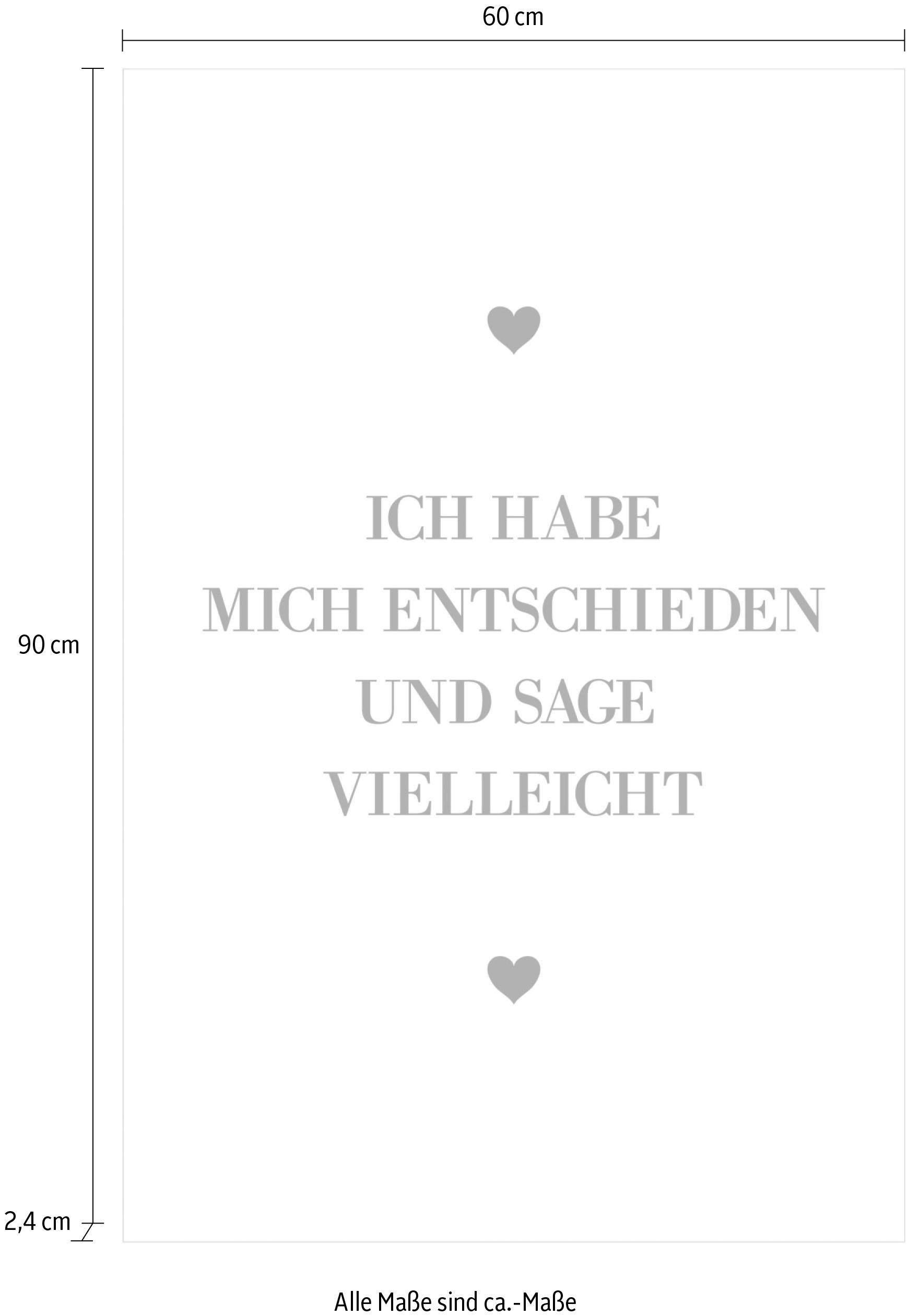 queence Acrylglasbild »Spruch«, Herz-Herzbilder-Schwarz-Weiß-Herzen-Sprüche & Texte-Sprüche, Fine Art-Print in Galeriequalität