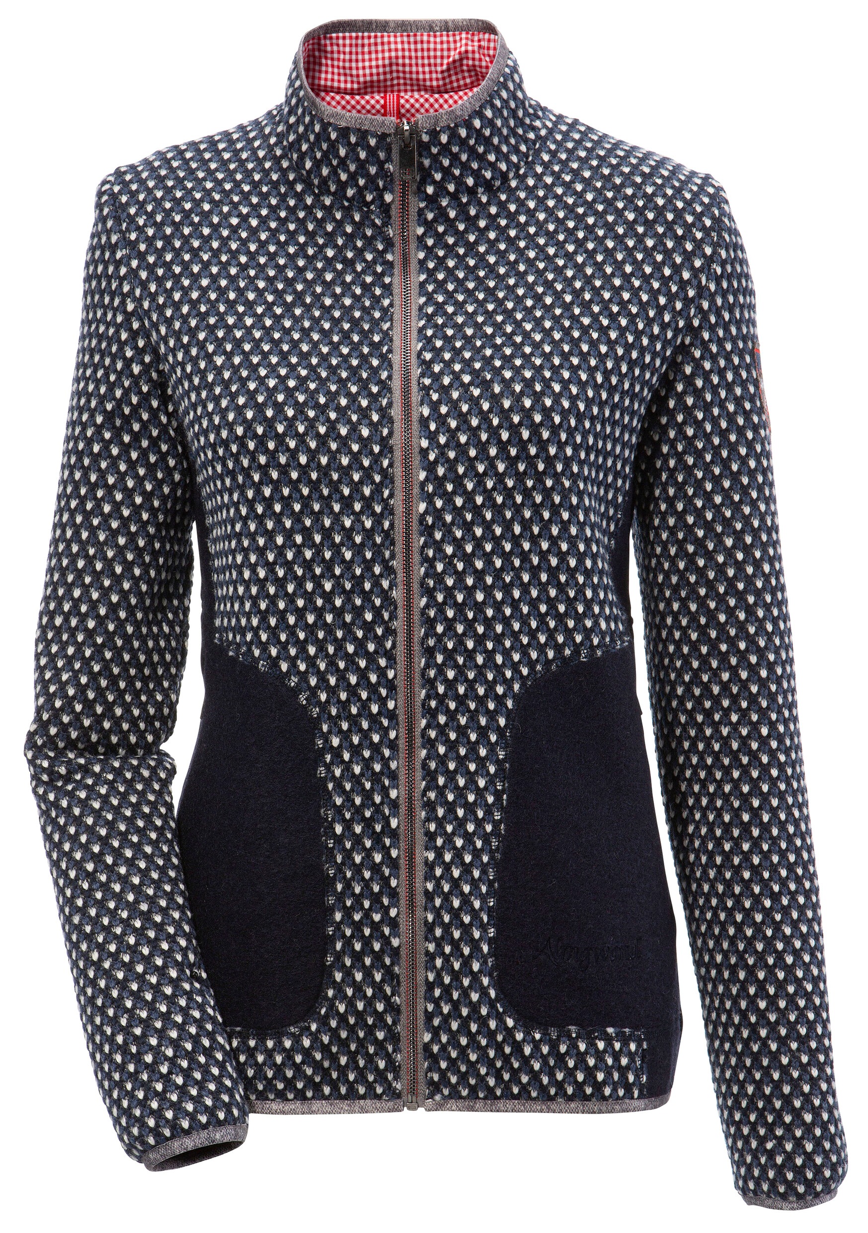 Almgwand Trachtenjacke, (1 St.), Damen, kontrastfarbigen Einsätzen