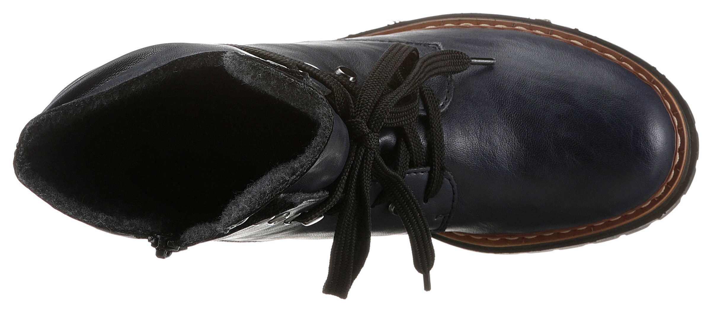 Rieker Schnürboots, Stiefelette, Profilsohle, Blockabsatz, mit lässiger Schnürung