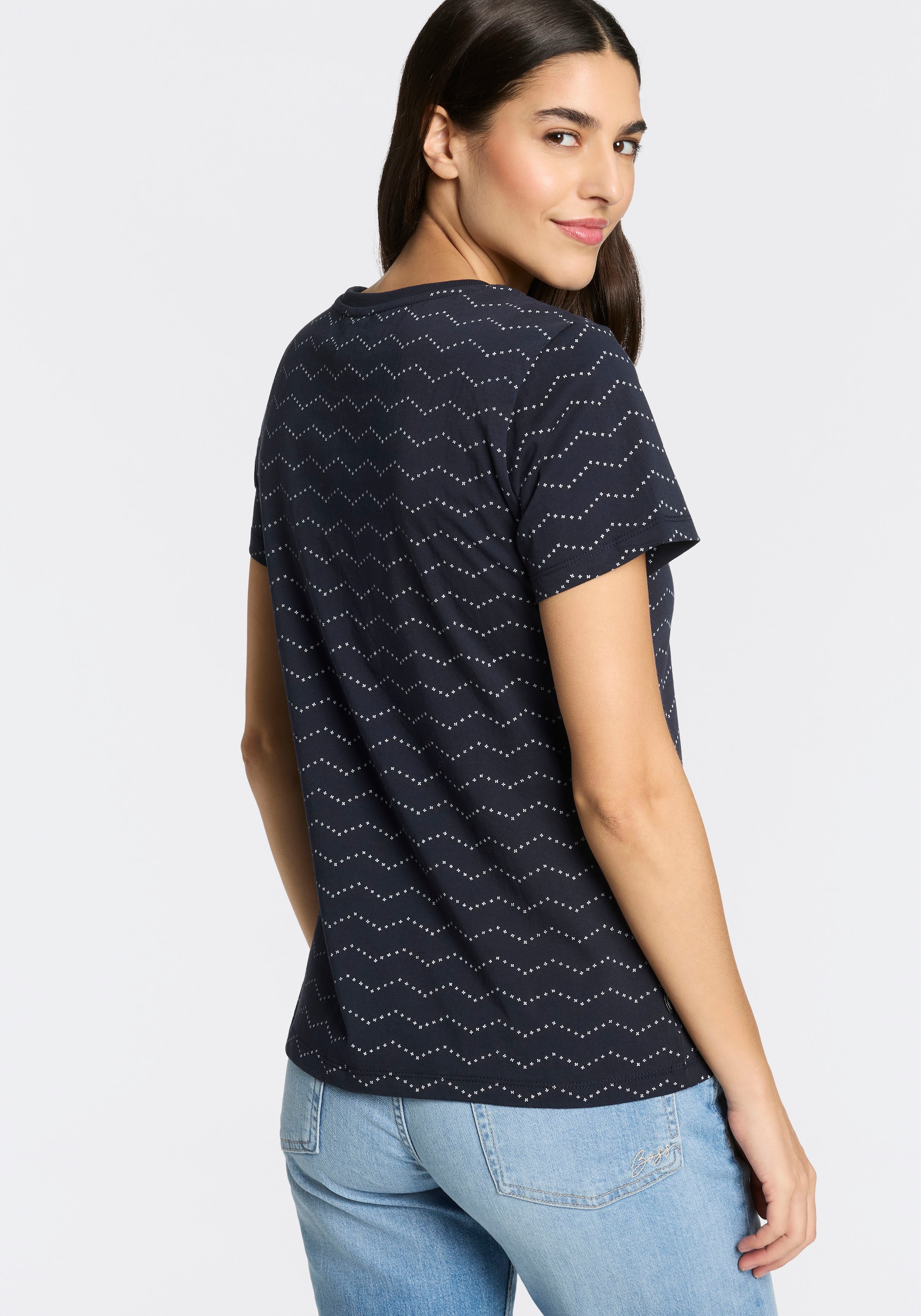 Ragwear Kurzarmshirt »MINTTA ZIG ZAG O« mit Logoschriftzug