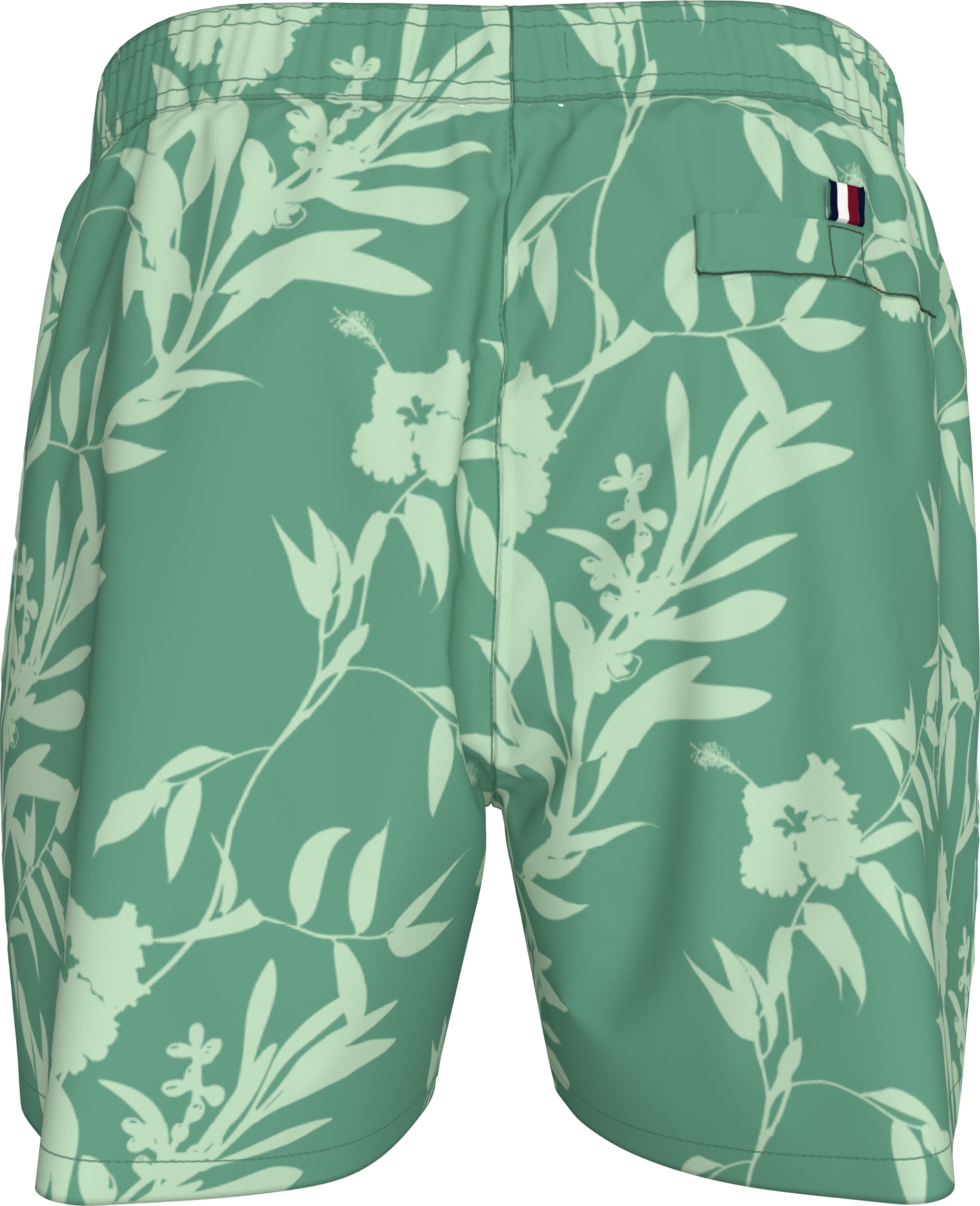 Tommy Hilfiger Swimwear Badeshorts »MEDIUM DRAWSTRING PRINT«, mit tropischem Muster, mit Logostickerei