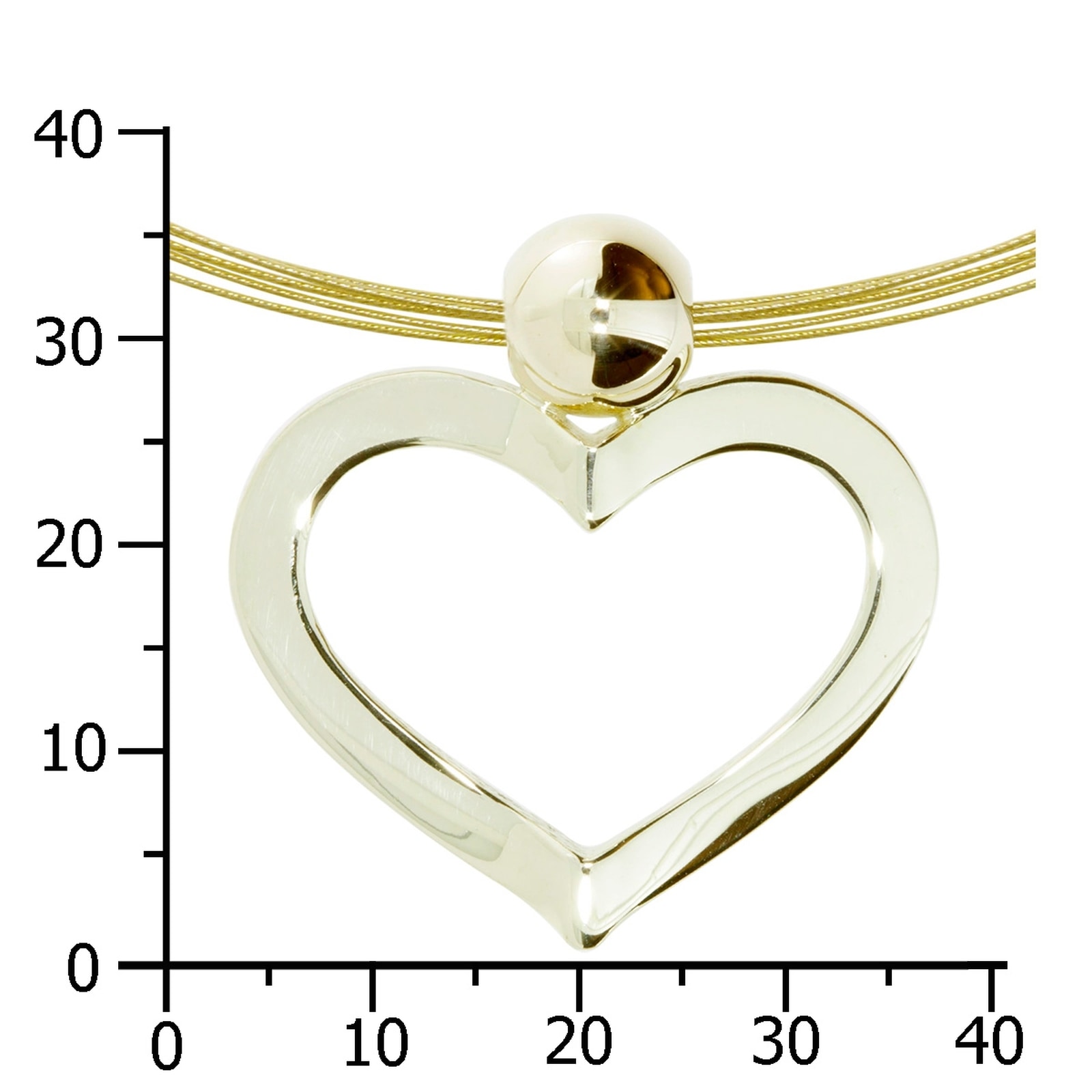 OSTSEE-SCHMUCK Collier »- Herz - Gold 333/000 - ohne Stein«