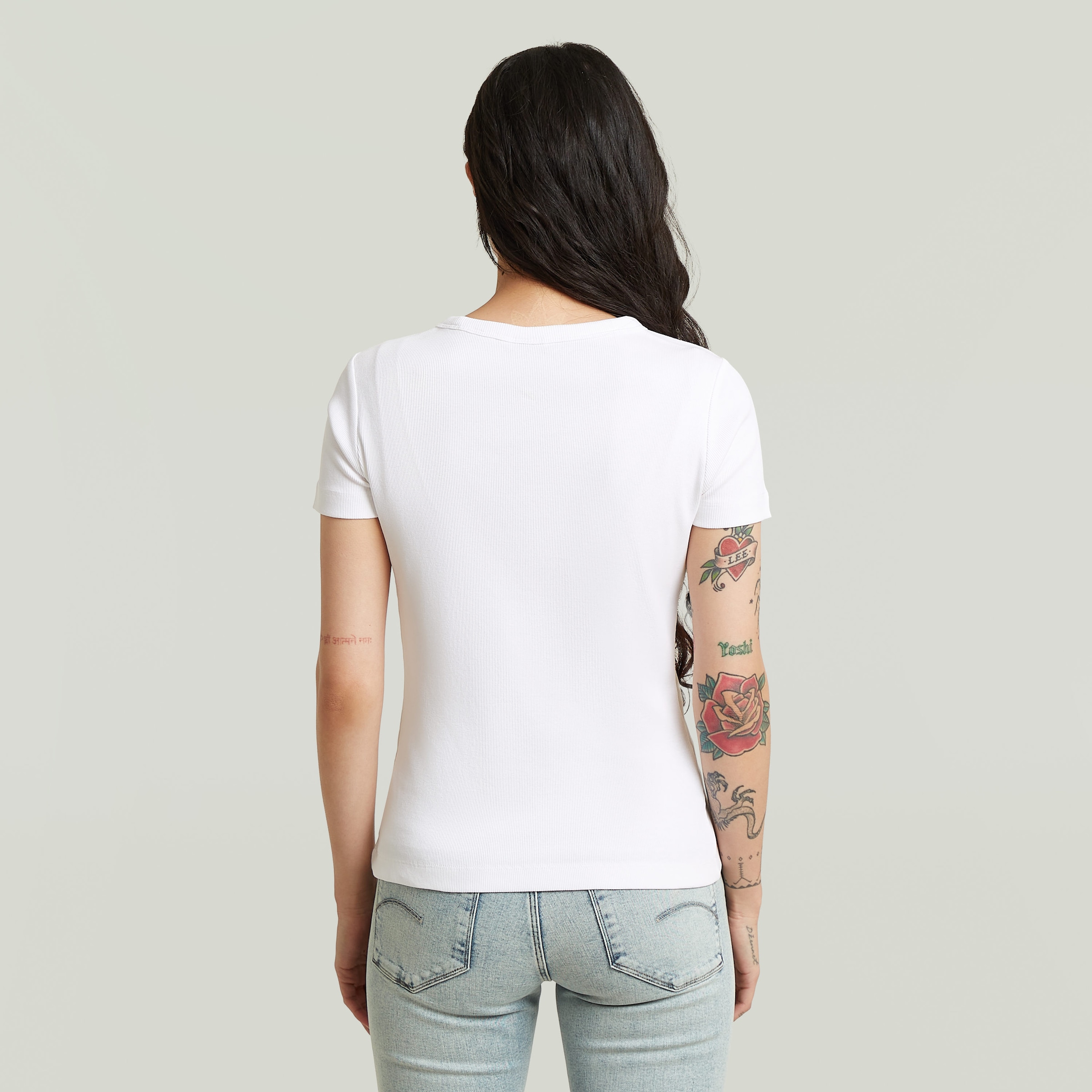 G-STAR T-Shirt »Slim Rib Wmn« in Rundhalsform