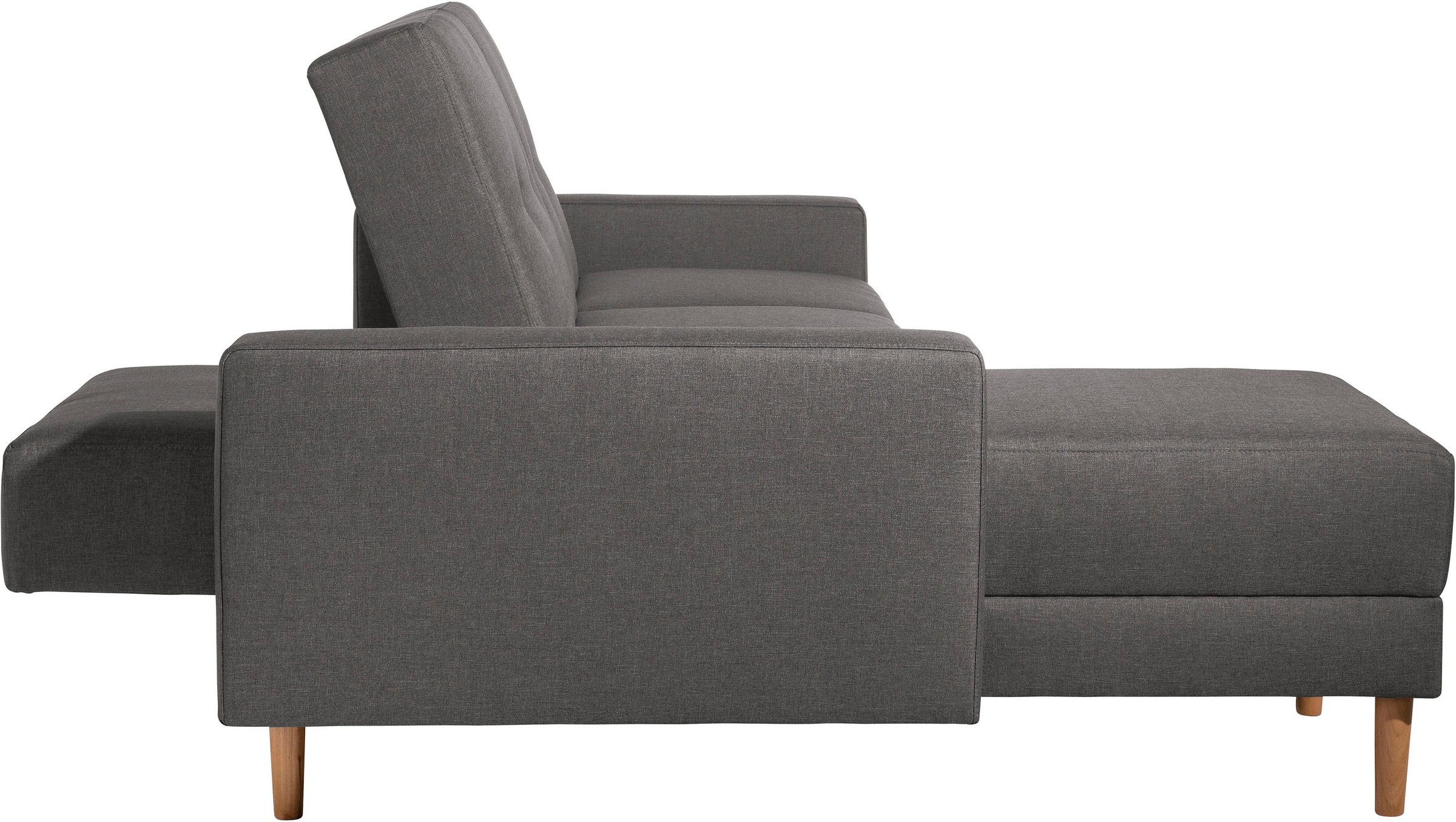 Max Winzer® Ecksofa »Just Chill«, Schlafsofa mit Recamiere, Rückenverstellung, inklusive Stauraumhocker