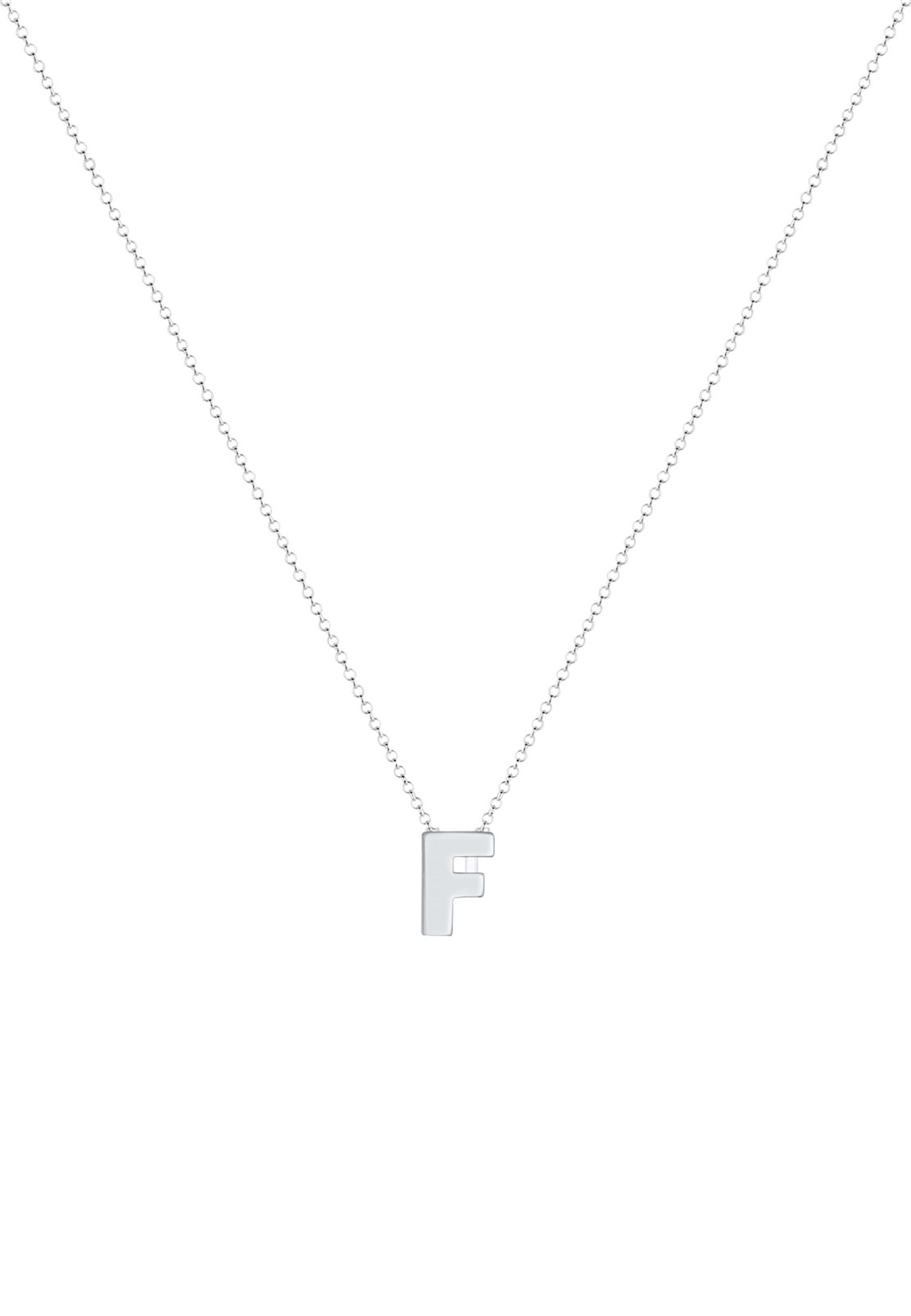 Elli Kette mit Anhänger »Halskette Buchstabe F Initialen 925 Sterling Silber«