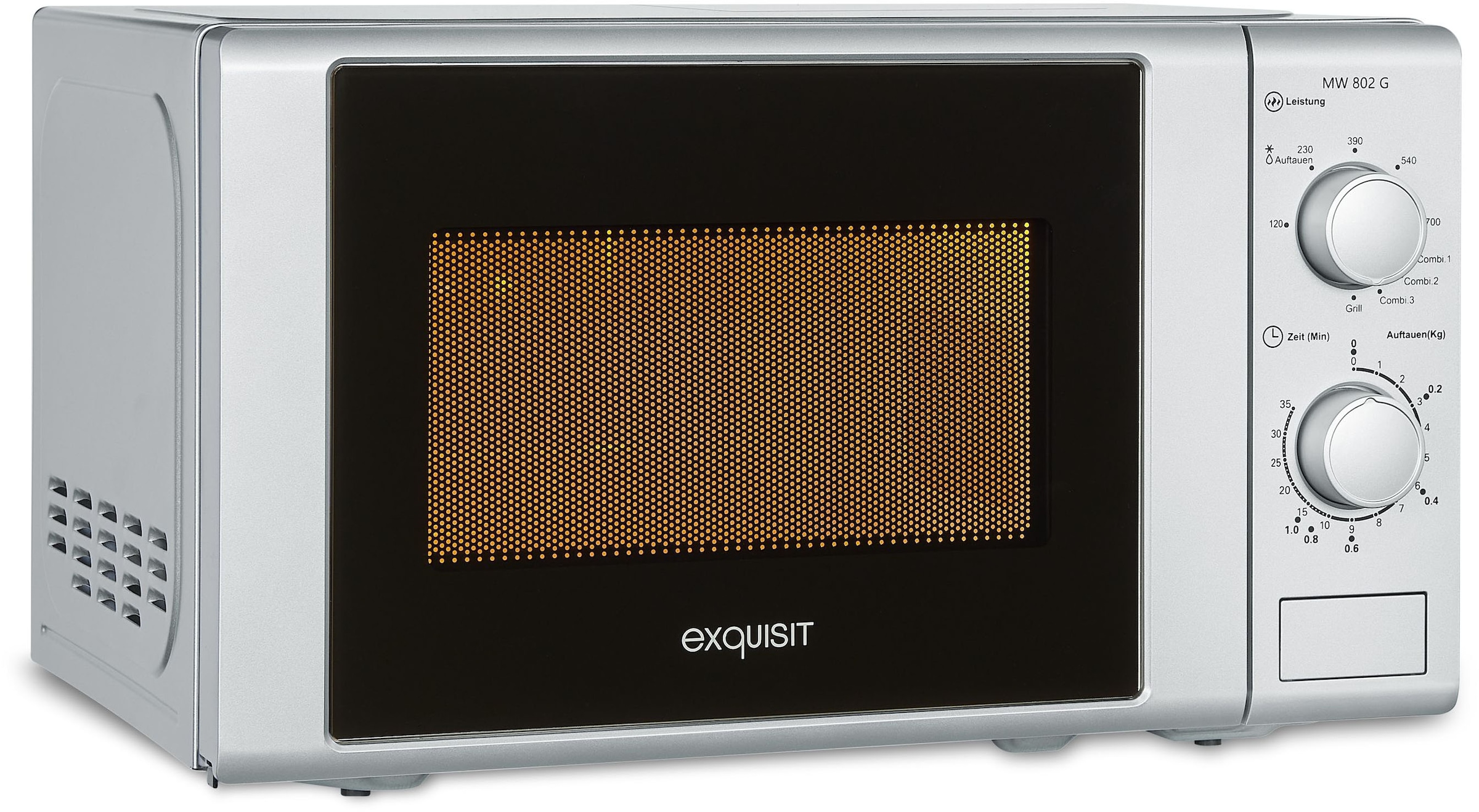exquisit Mikrowelle »MW 900-030G silber«, Grill-Mikrowelle, 1050 W