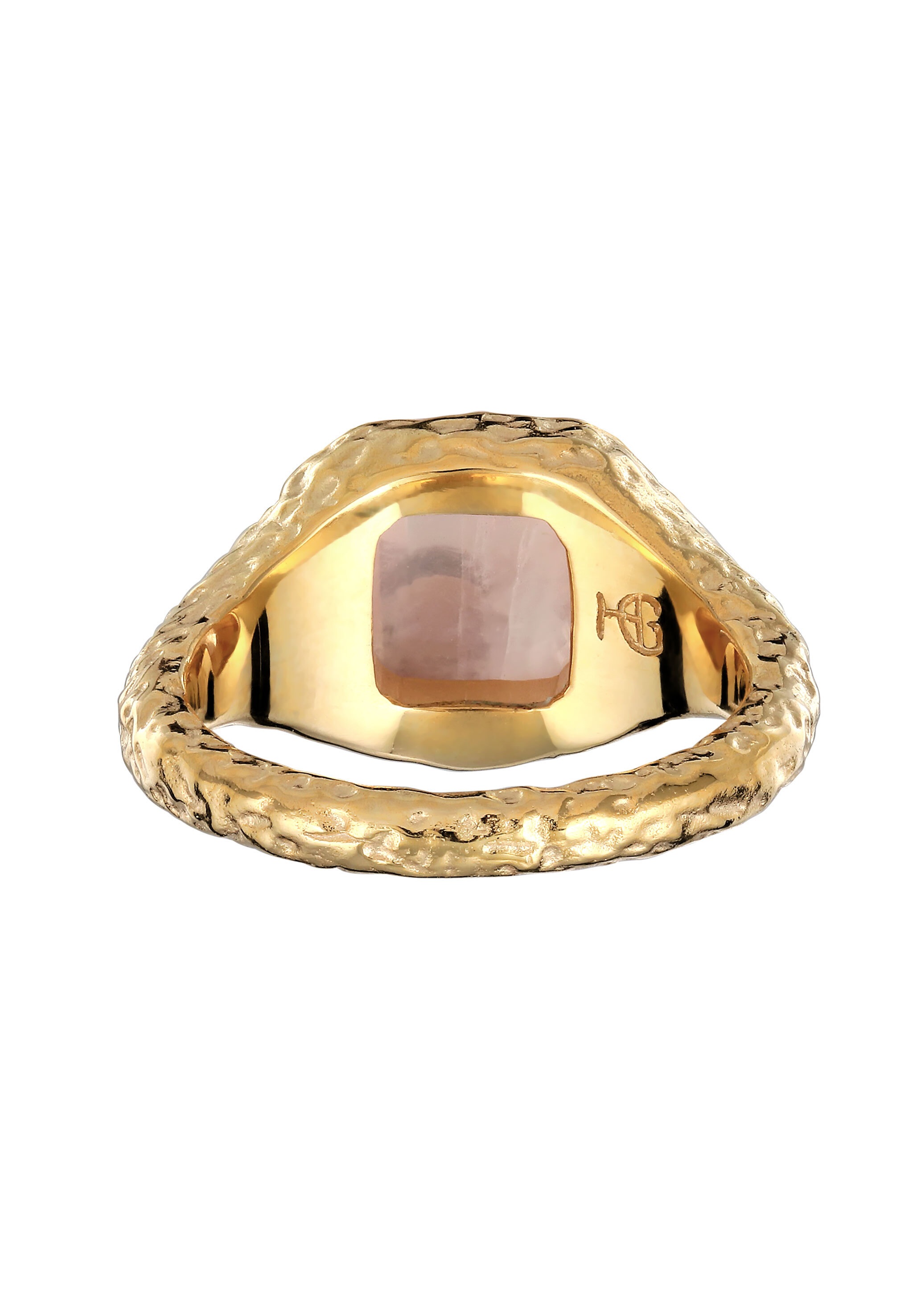 HAZE & GLORY Siegelring »Ring Quarz Rosa 925 Sterling Silber«