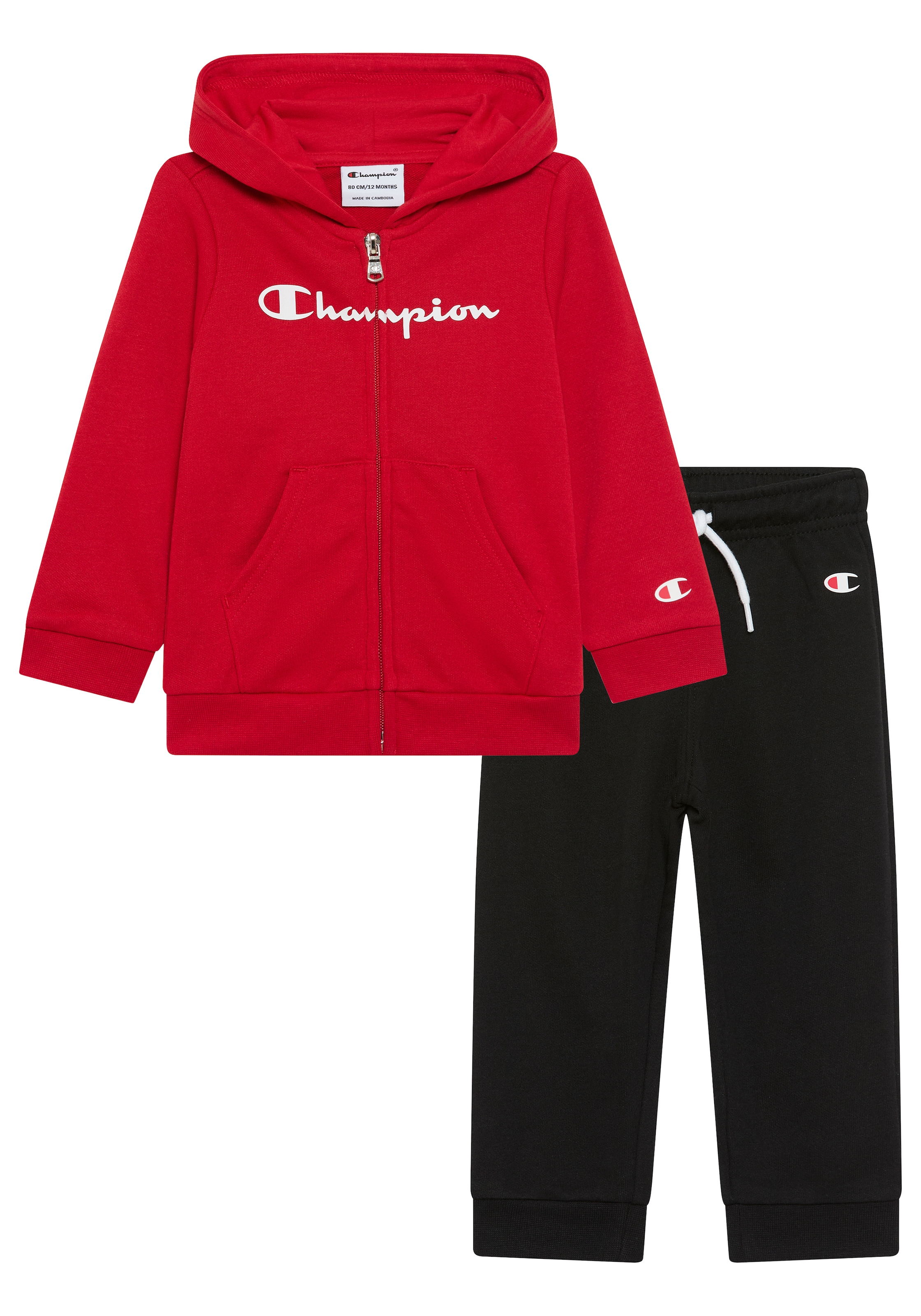 Champion Jogginganzug »Hooded Full Zip Suit« 2 tlg. für Babys, mit Kapuze, mit durchgehendem Reißverschluss