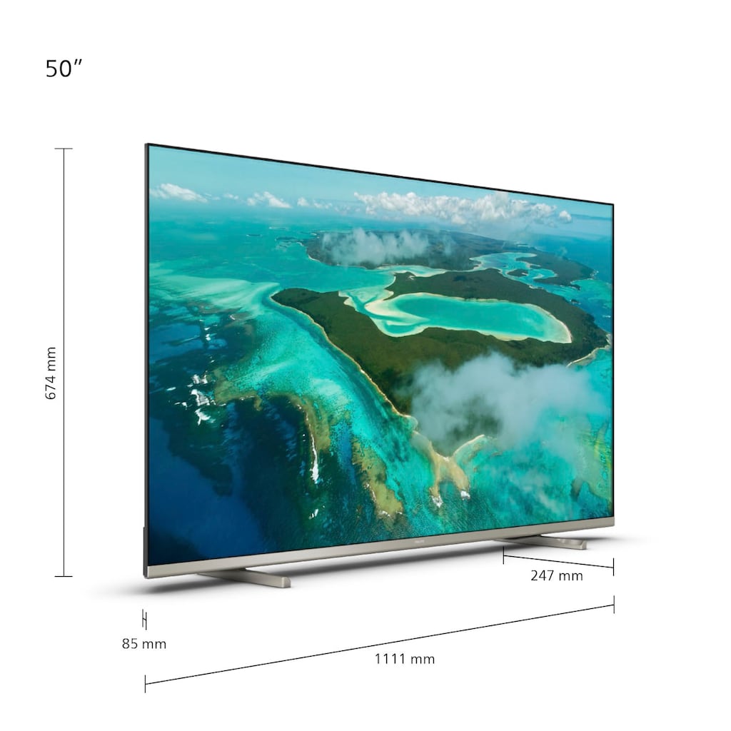 Philips LED-Fernseher »50PUS7657/12«, 126 cm/50 Zoll, 4K Ultra HD, Smart-TV