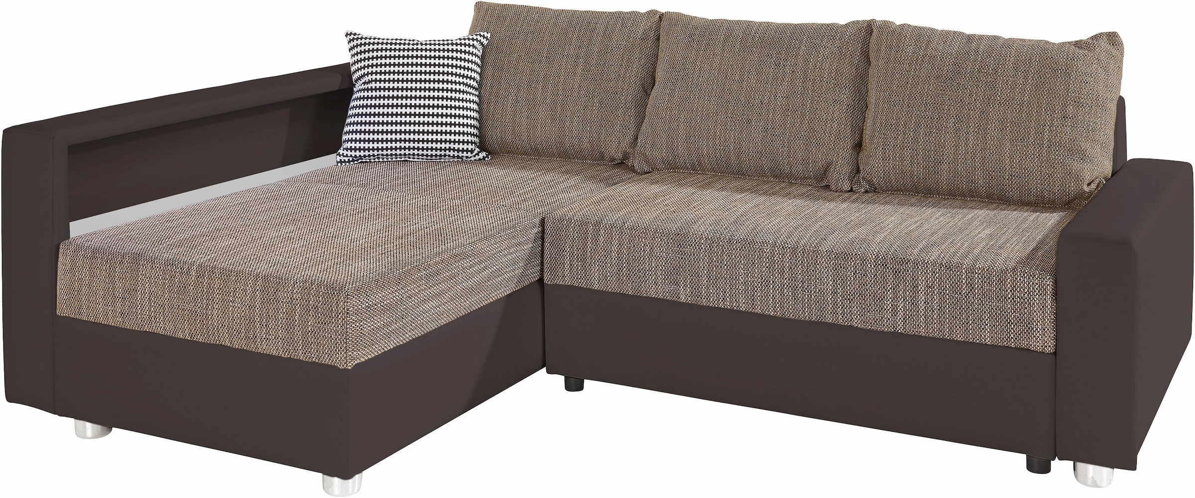 COLLECTION AB Ecksofa »Relax L-Form«, inklusive Bettfunktion, Federkern, wahlweise mit RGB-LED-Beleuchtung