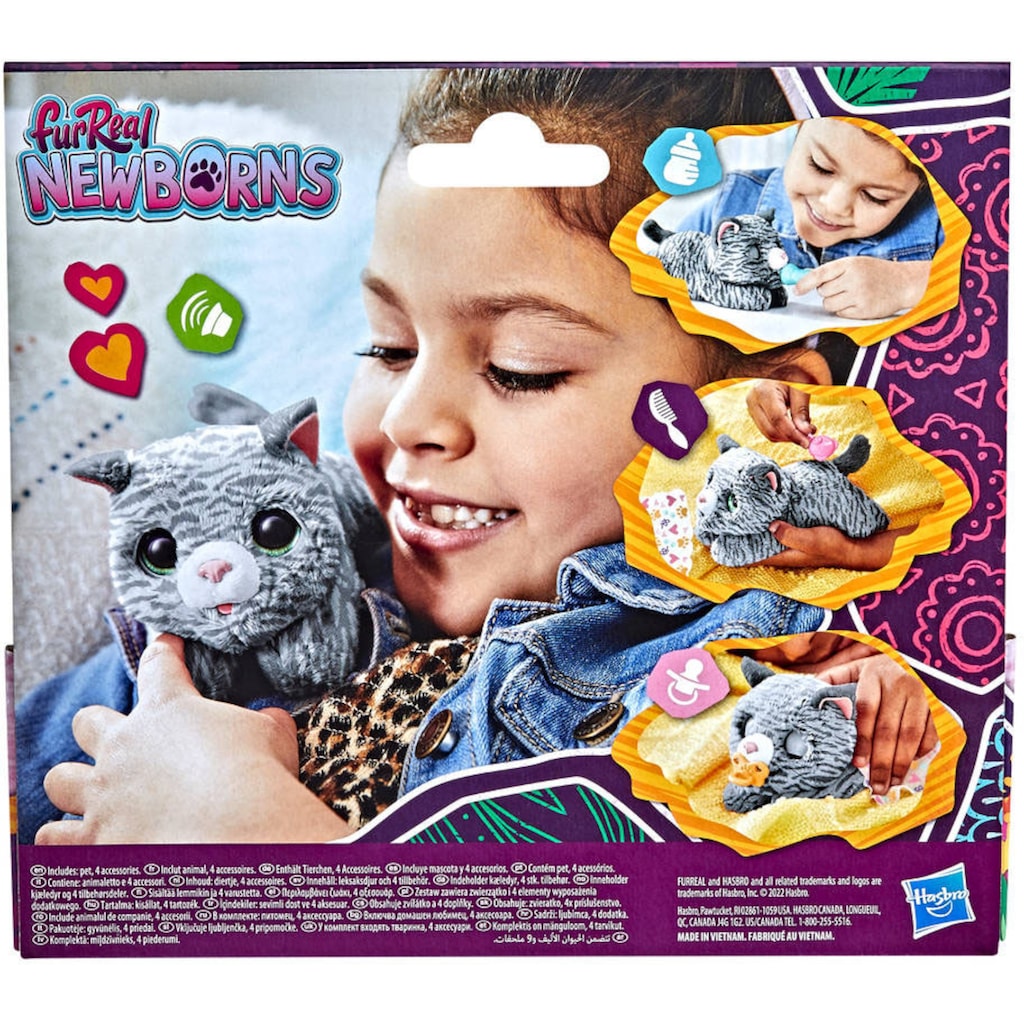 Hasbro Plüschfigur »furReal Newborns, Kätzchen grau«