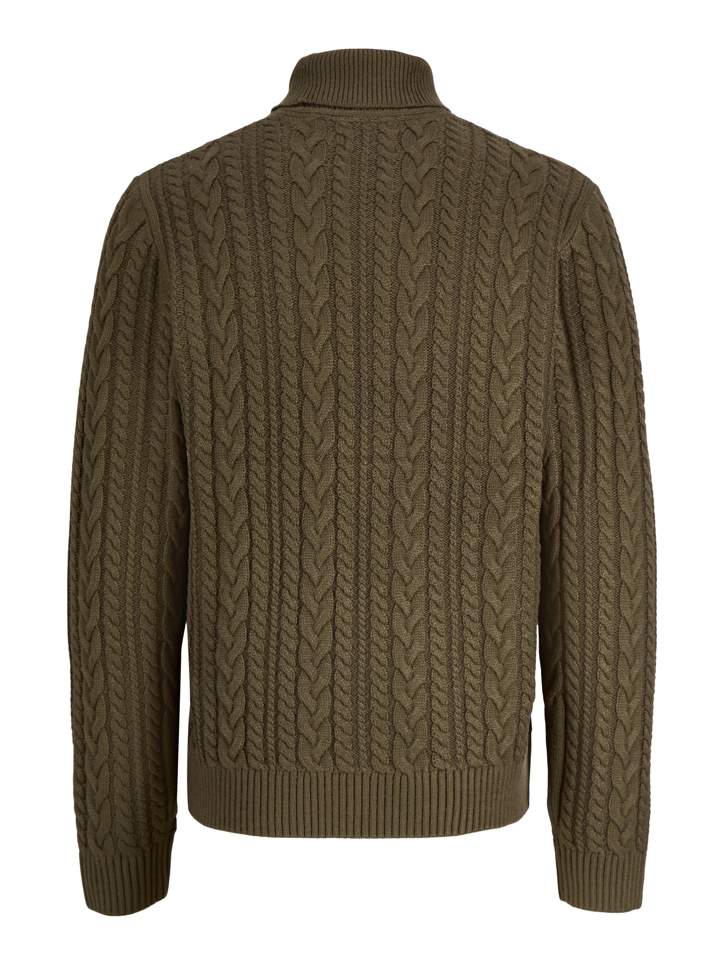 Jack & Jones Rollkragenpullover »JPRBLUCALLUM CABLE KNIT ROLL NECK« Materialmix, regular fit
