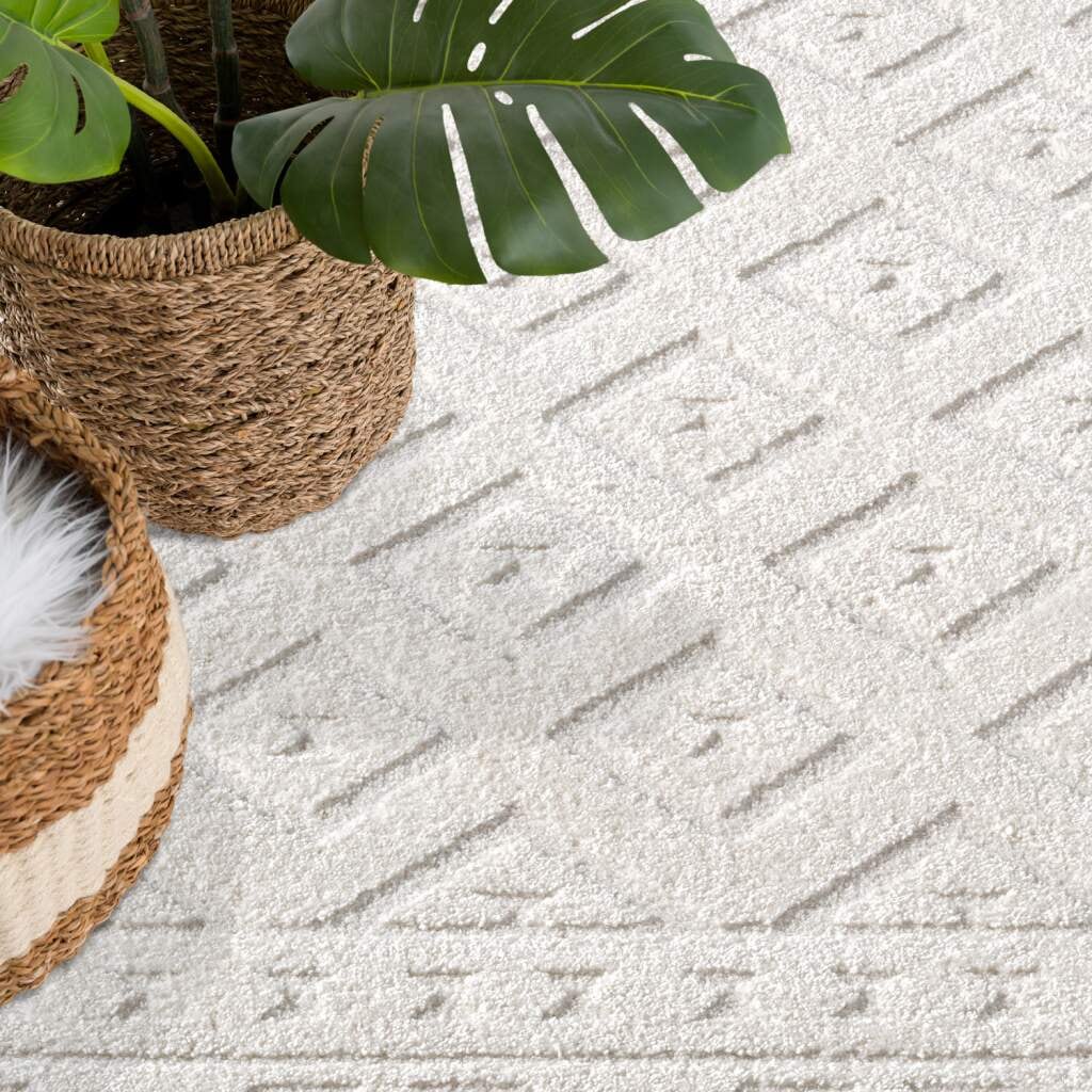 Carpet City Teppich »LOUNGE 9999«, rechteckig, 15 mm Höhe, Kurzflor-Teppich Modern, Hoch-Tief-Struktur, Wohnzimmer, Schlafzimmer
