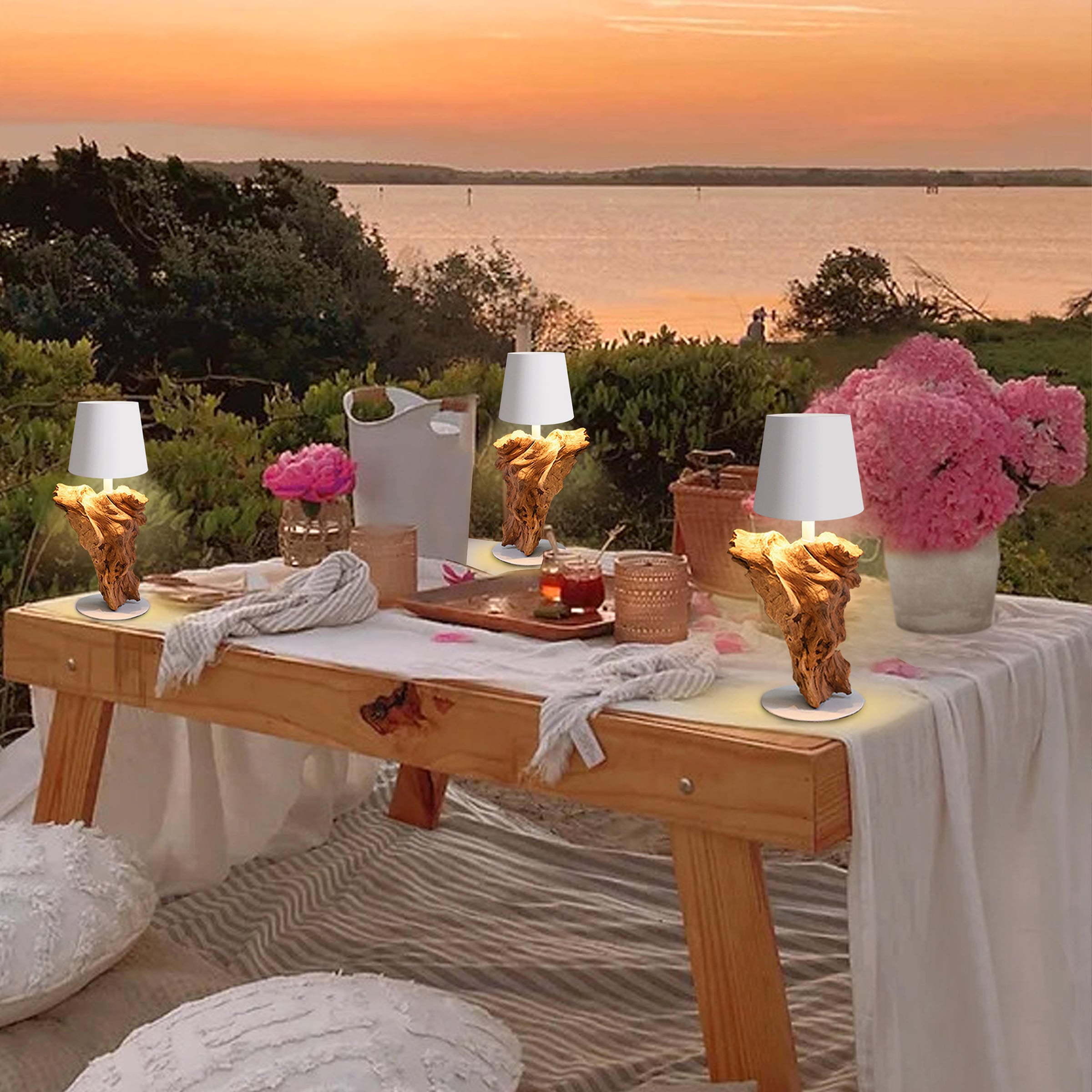 SalesFever LED Tischleuchte »Akku« 1 Stk. Warmweiß tragbar und wiederaufladbar,  stufenloses Dimmen