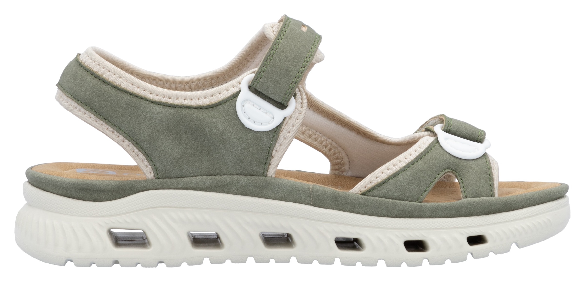 RIEKER Sport Sandale »Outdoorsandale«, Sommerschuh, Sandalette, Plateauabsatz, mit Klettverschlüssen