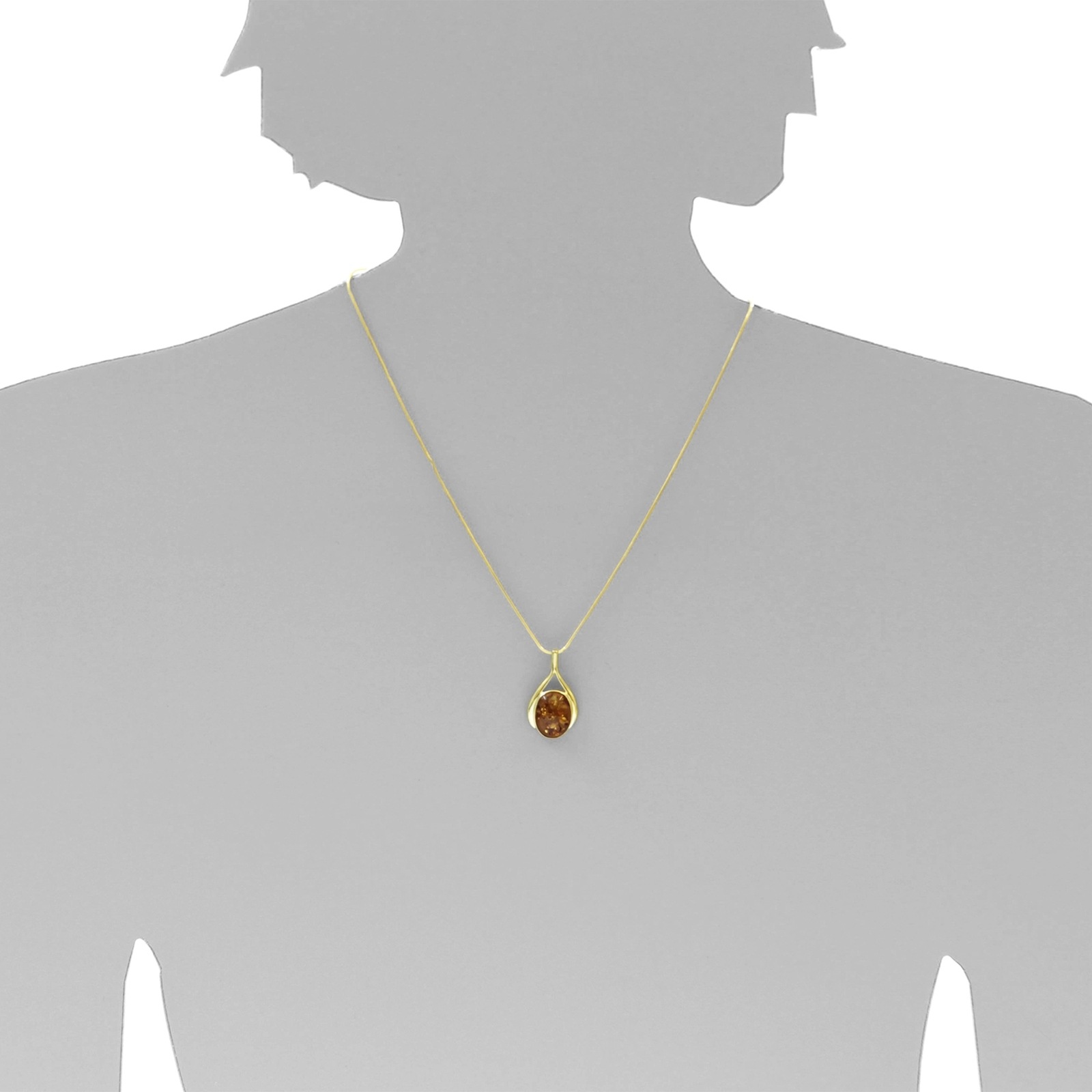 OSTSEE-SCHMUCK Kette und Anhänger Set »- Sandra - Gold 333/000 - Bernstein«