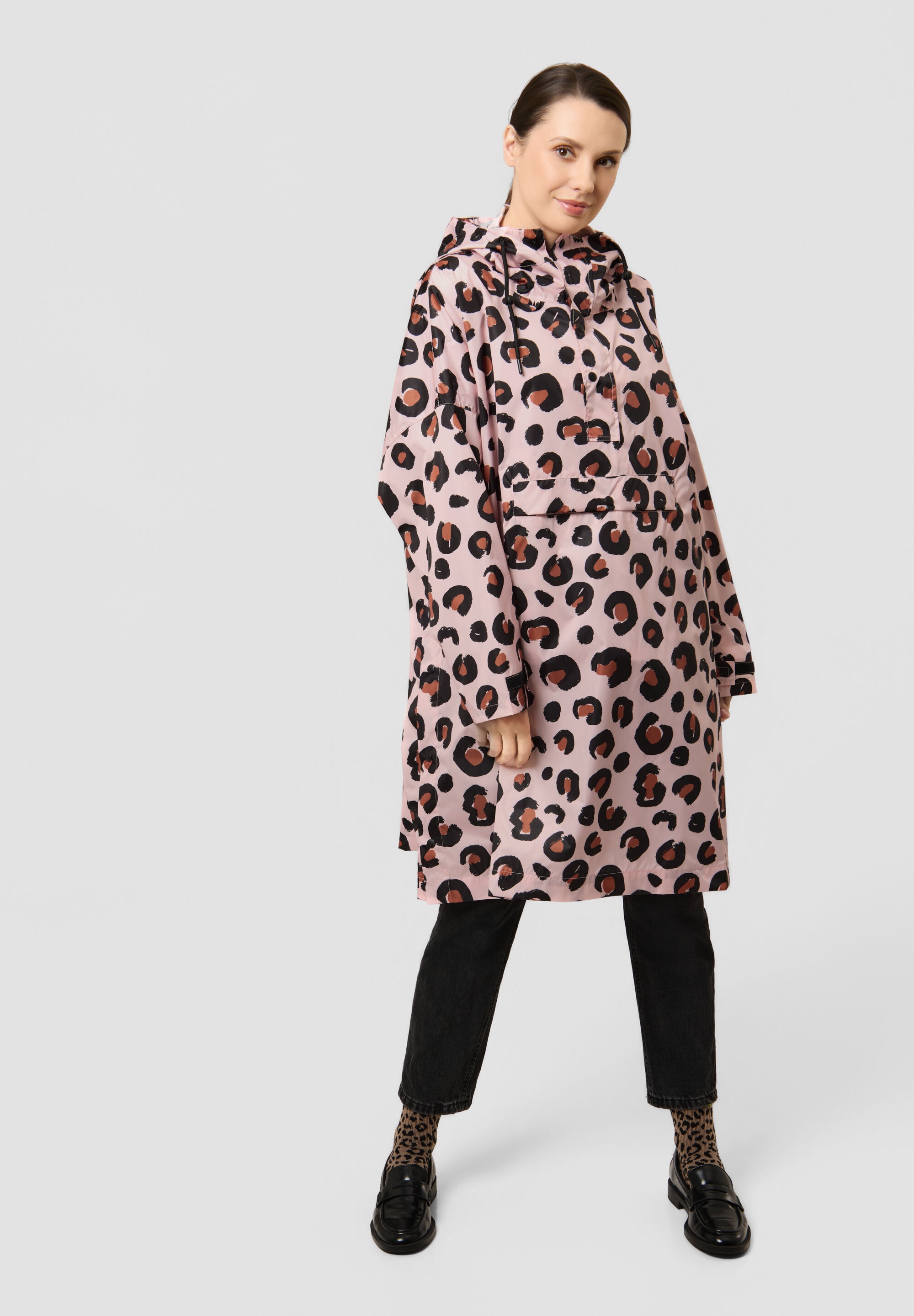 Codello Regenjacke »Codello Poncho« mit Kapuze mit Leomuster