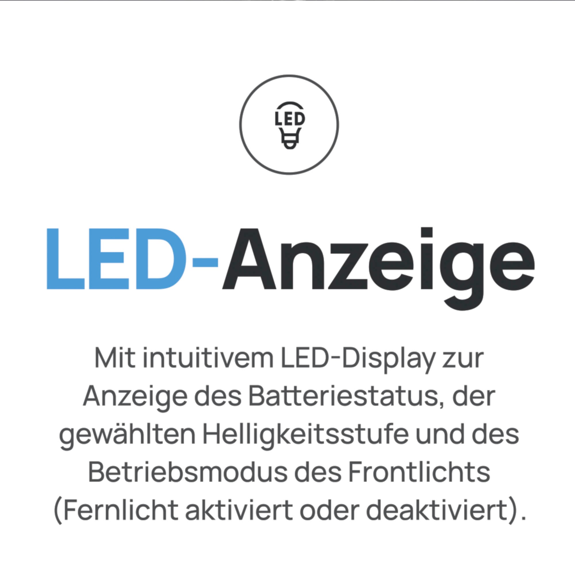 FISCHER Fahrrad Fahrrad-Frontlicht »LED-Akku Frontlicht 100 Lux Fernlicht«