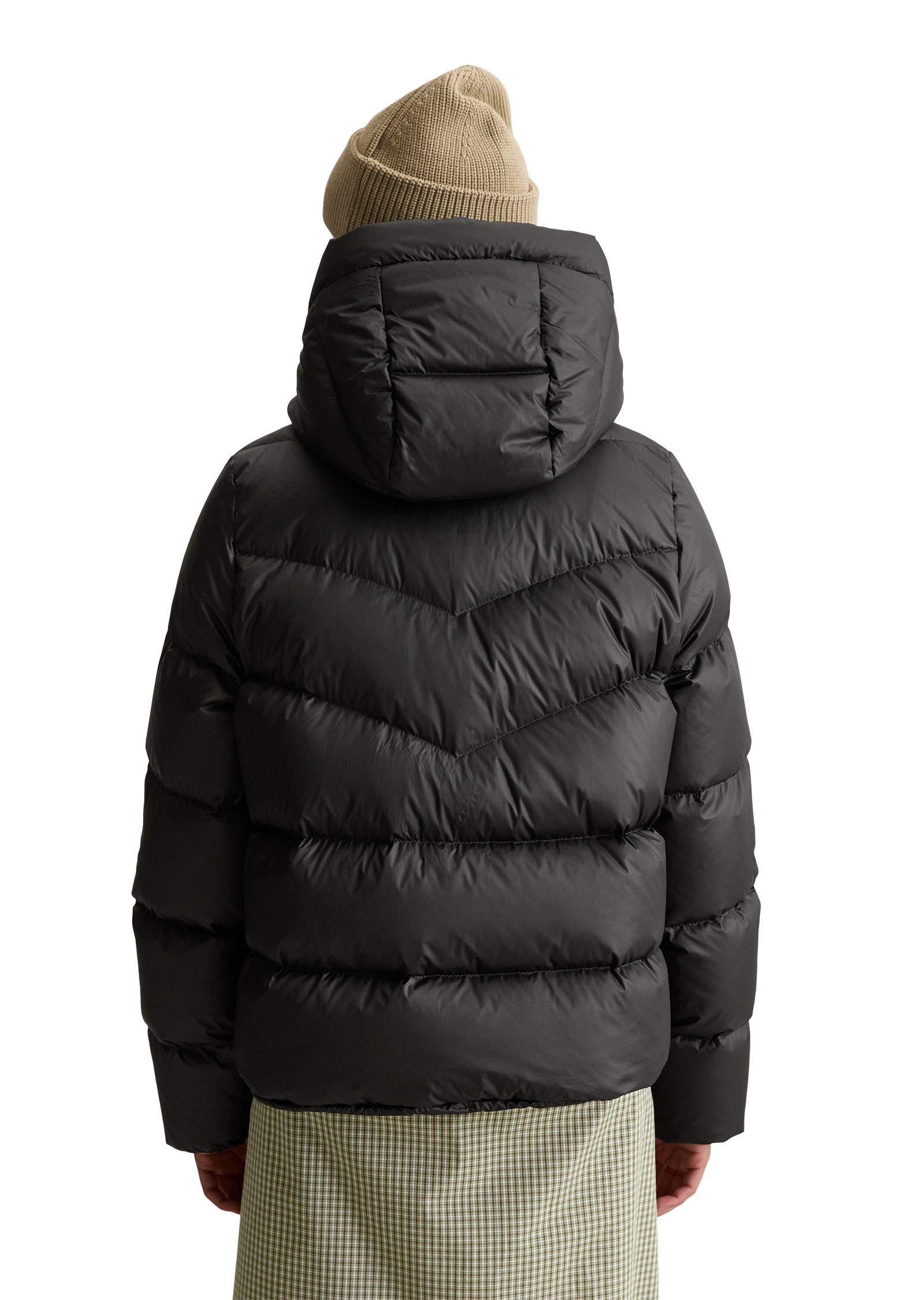 Marc O'Polo DENIM Steppjacke mit Kapuze Winterjacke, regular fit, Stehkragen, abnehmbare Kapuze