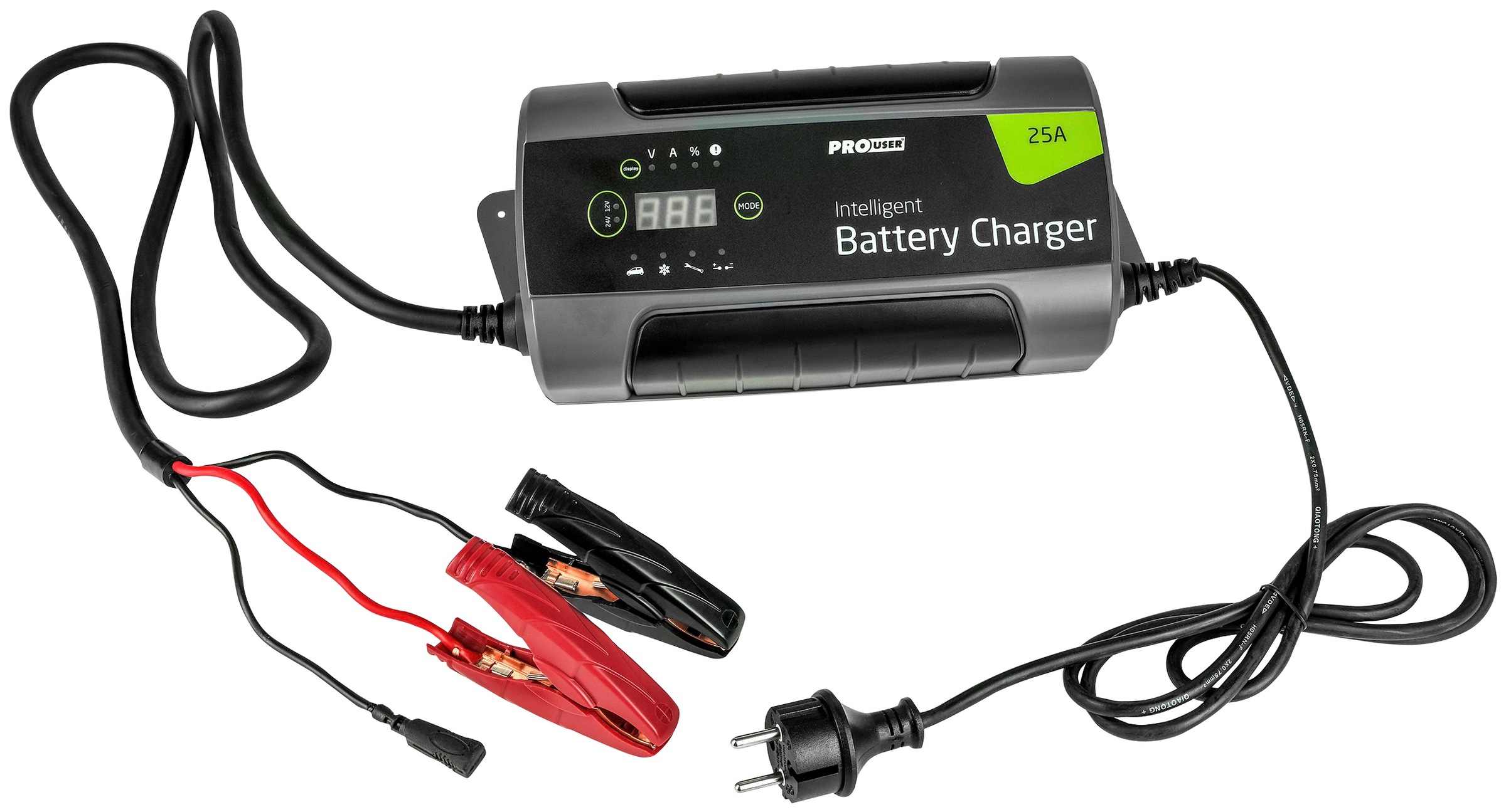 PROUSER Autobatterie-Ladegerät »Pro-User 16638 Mikroprozessor Batterie-Ladegerät IBC25000«, 25000 mA, (1 St.)