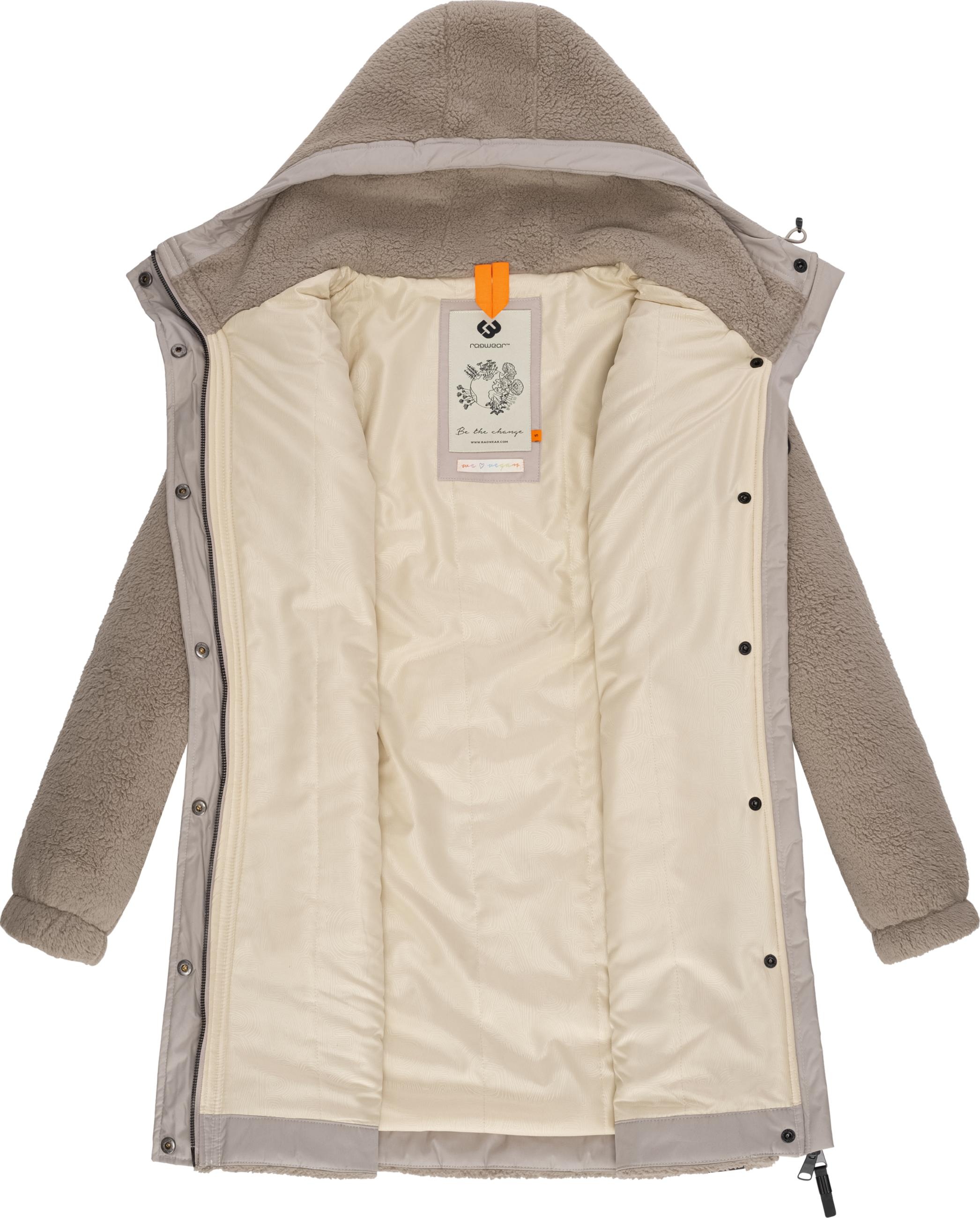 Ragwear Outdoorjacke »Übergangsjacke Cousy«, mit Kapuze, flauschige Übergangsjacke mit Teddyfell und Kapuze