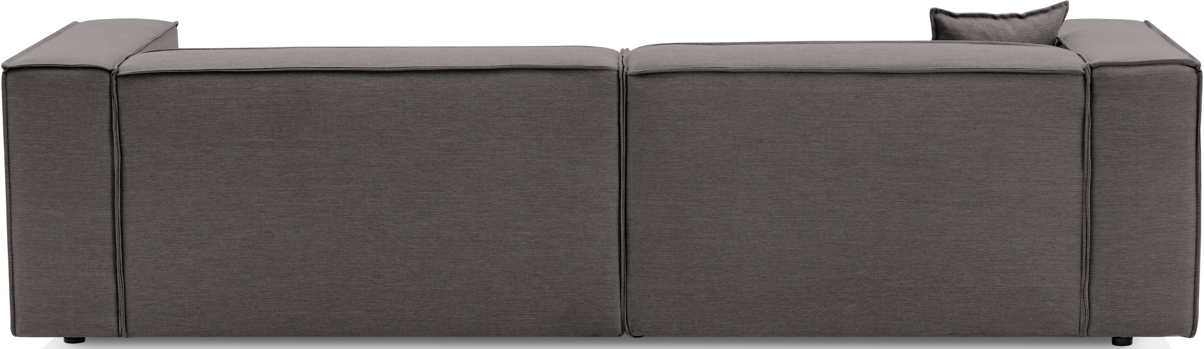 LeGer Home by Lena Gercke 3-Sitzer »PIARA, Couch mit Kedernaht, Sofa in Cord oder Leinenoptik«, schwarze Füße, bequemer Sitzkomfort